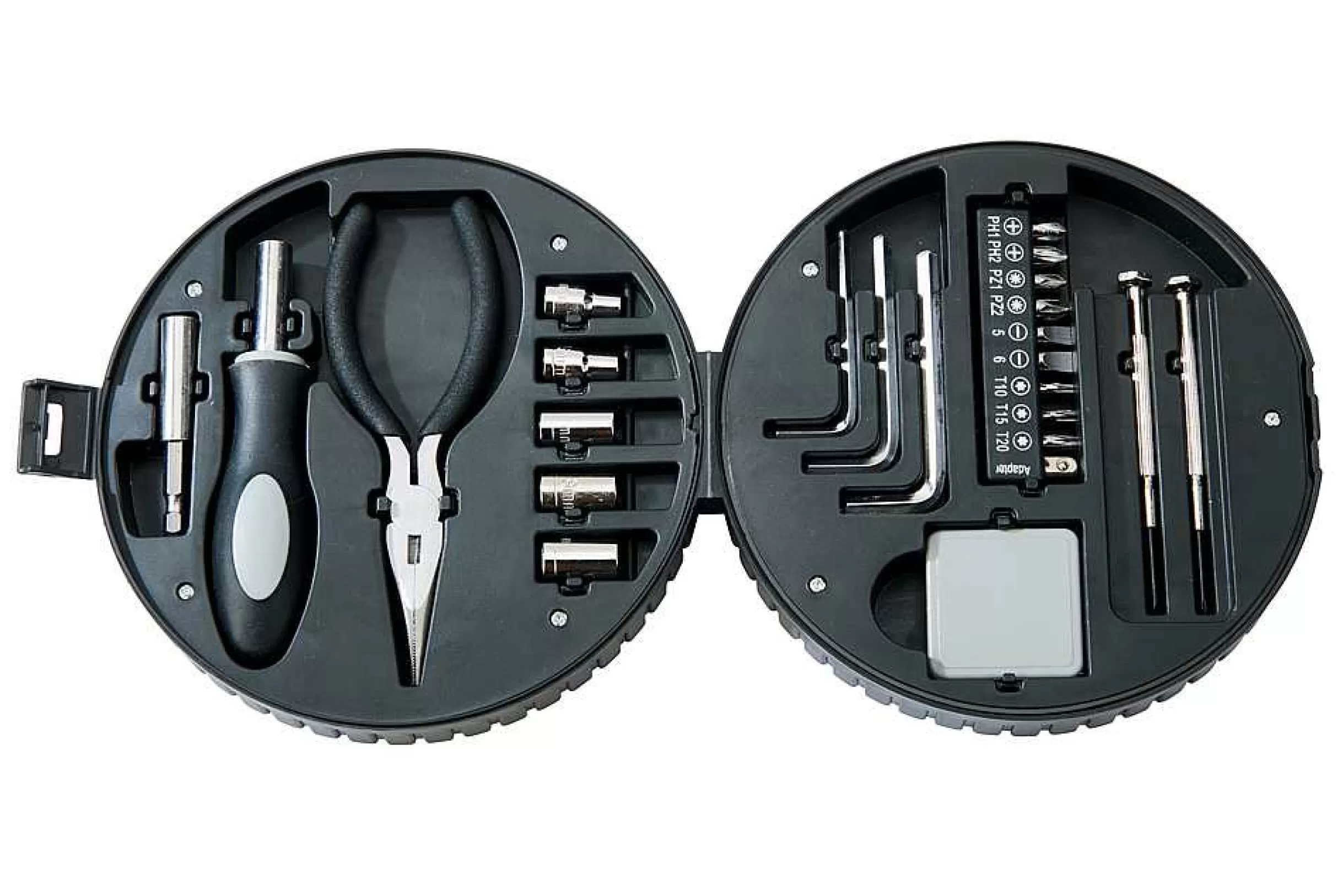 Creative Gifts International 24 Piece Tool Set In Tire 2.25" X 6.25" New