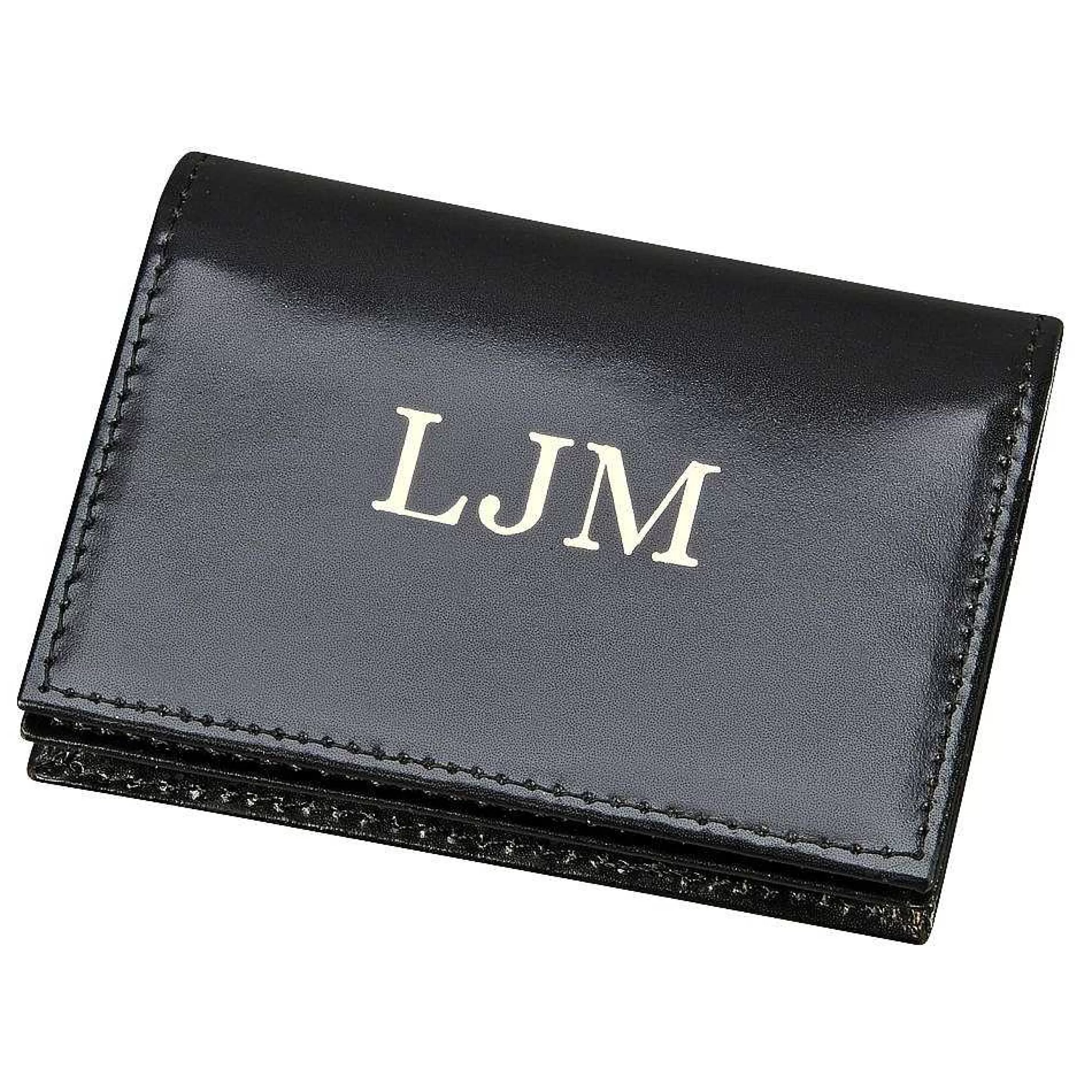 Creative Gifts International Black Leather Expanding Card Case Cheap