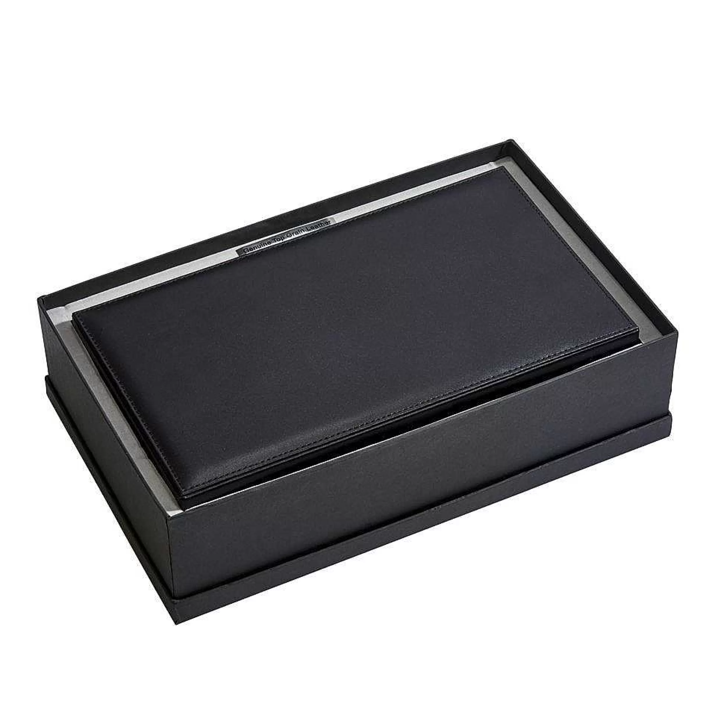 Creative Gifts International Black Leather Jewelry Box 12" X 6.75" Clearance