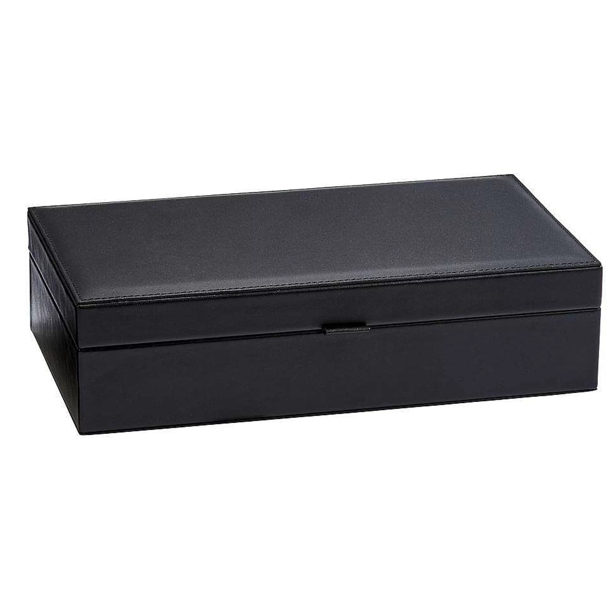 Creative Gifts International Black Leather Jewelry Box 12" X 6.75" Clearance