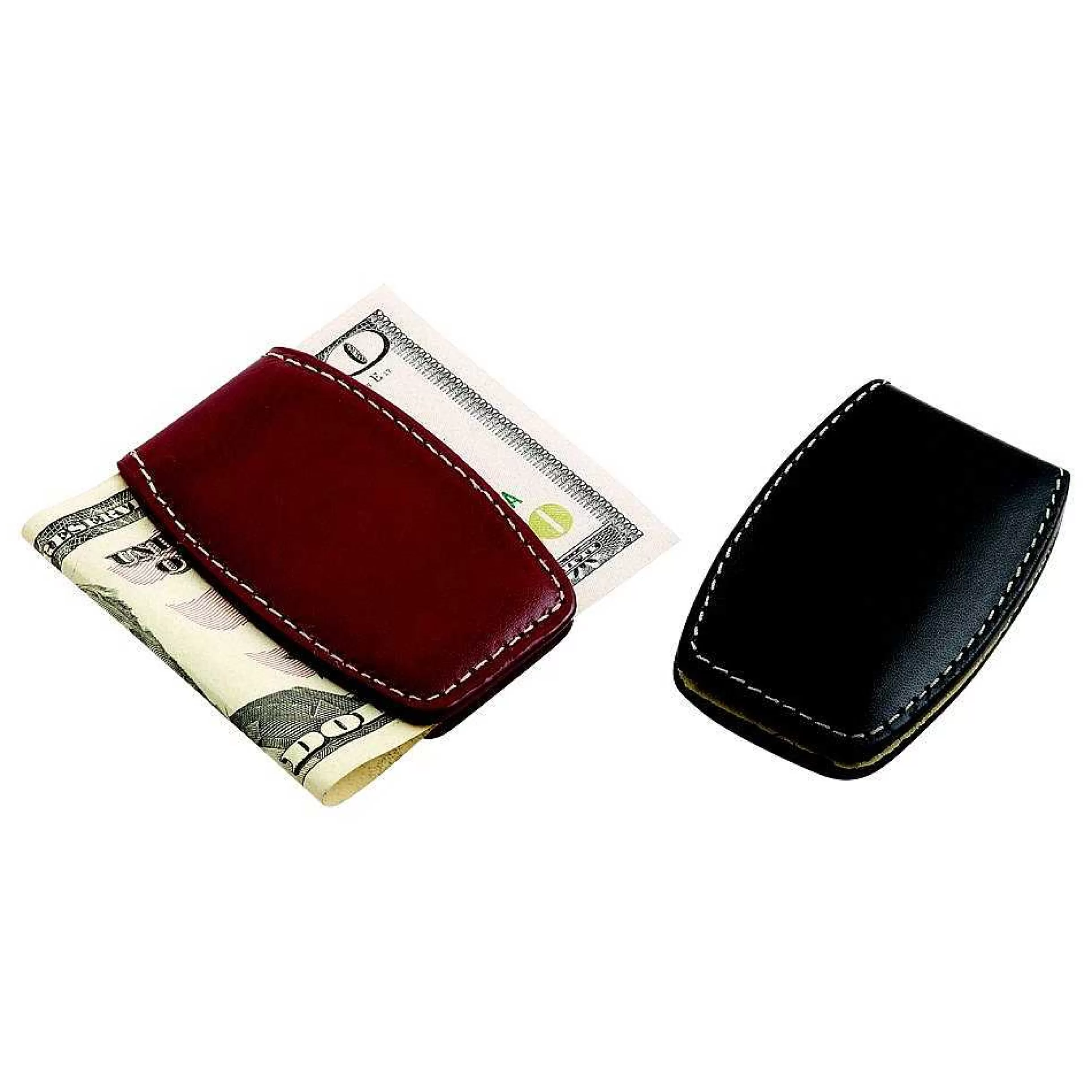 Creative Gifts International Black Leather Money Clip Discount