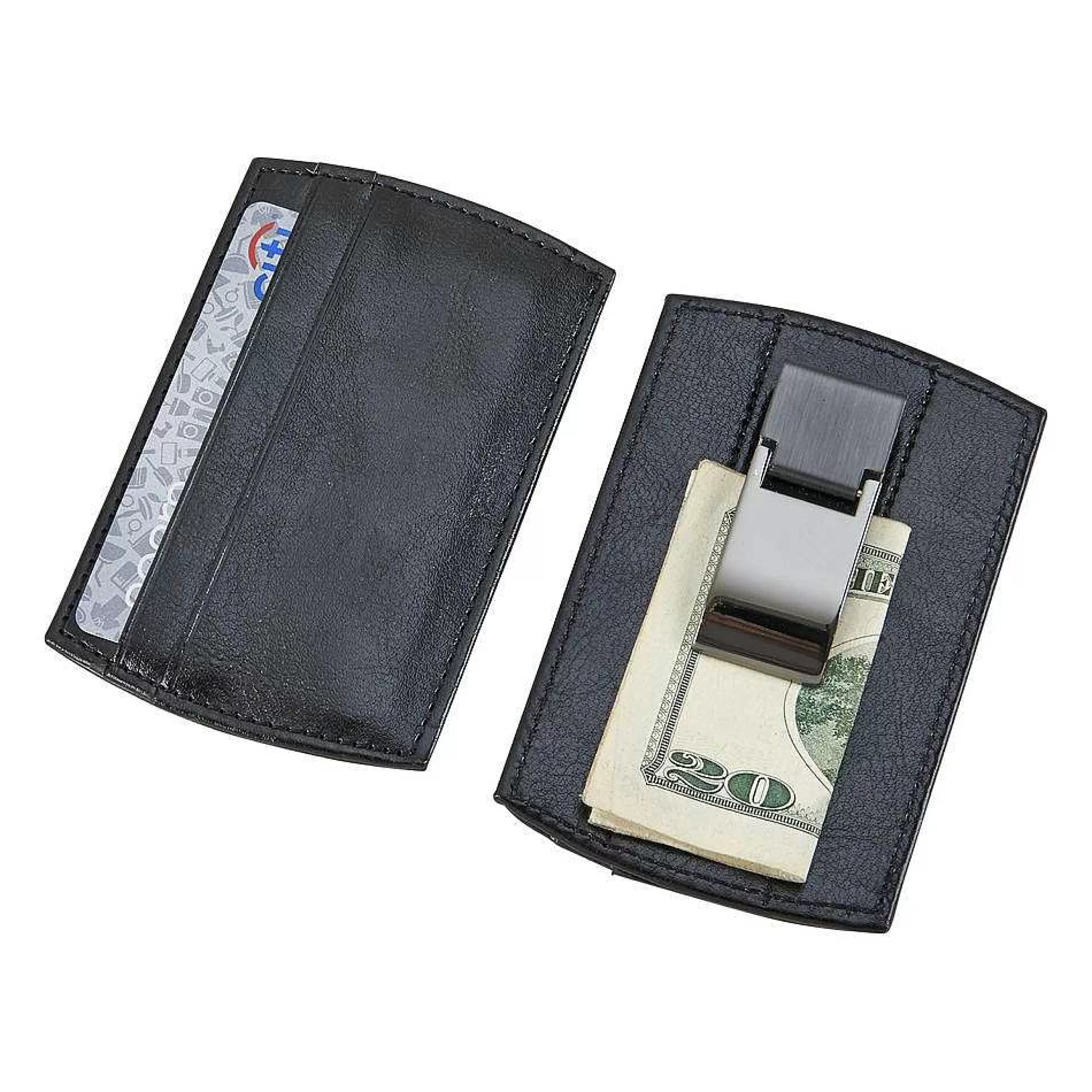 Creative Gifts International Black Leatherette Money Clip & Card Holder Best