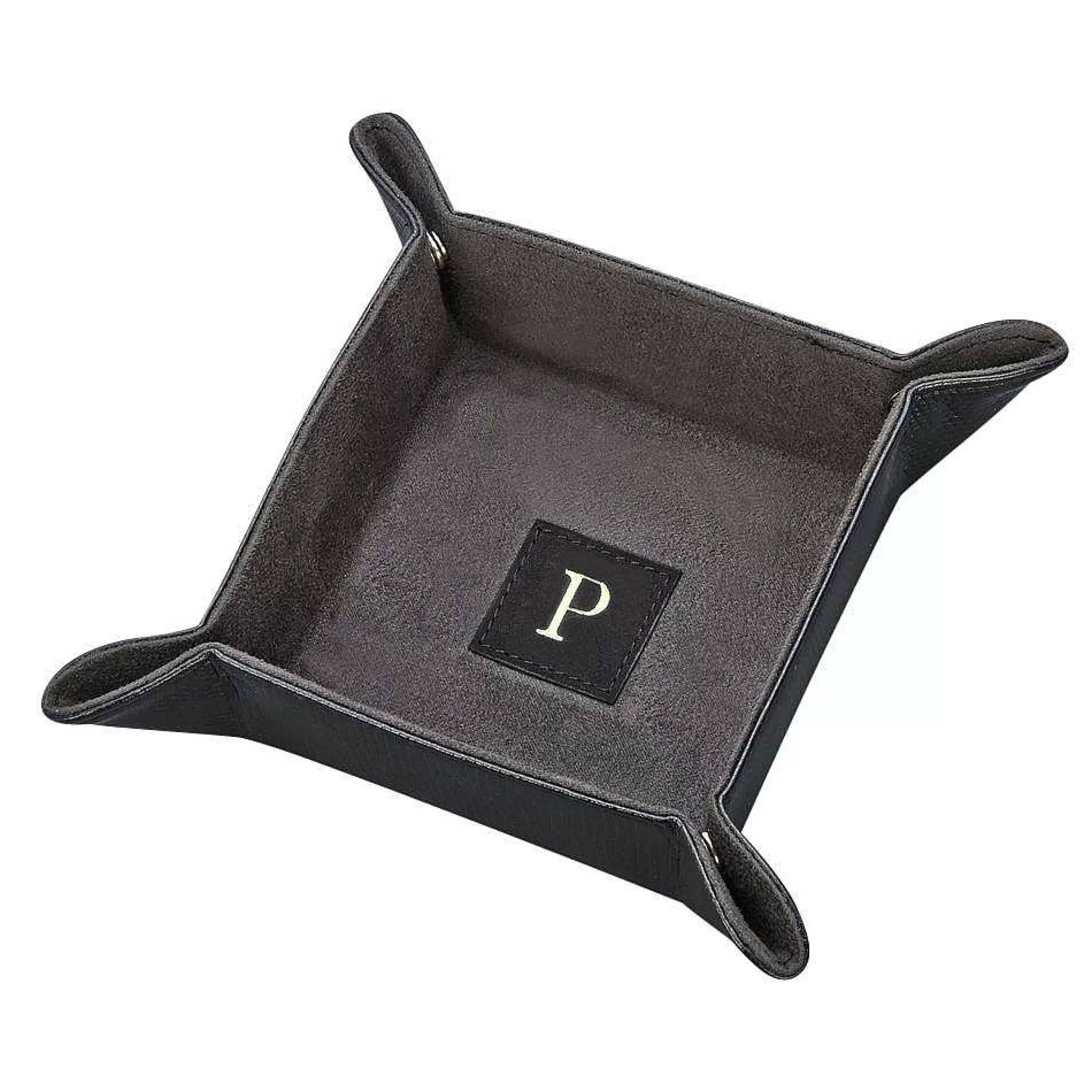 Creative Gifts International Black Leatherette Snap Tray Best Sale