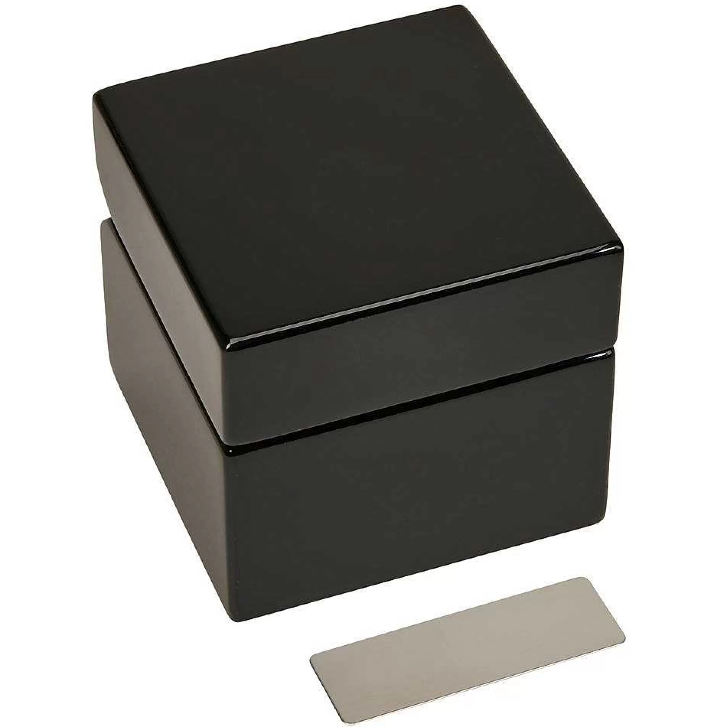 Creative Gifts International Black Square Wood Box With Compass & Clock Sale