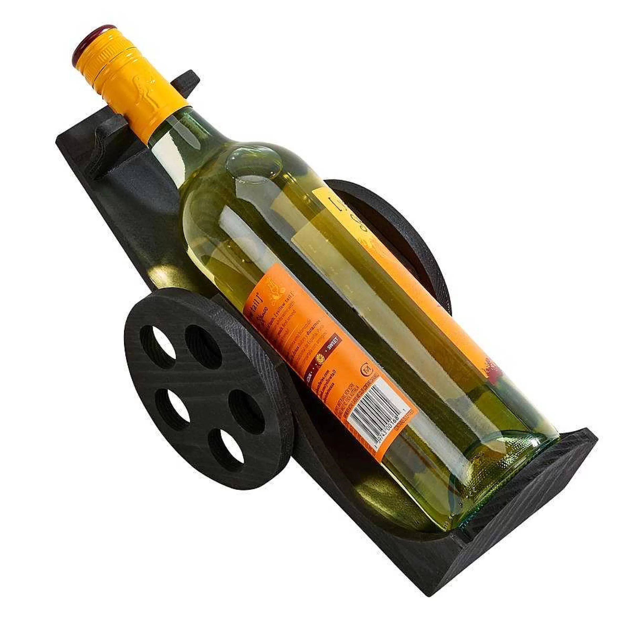 Creative Gifts International Black Wood Wine Bottle Cart, 6" X 12" Shop