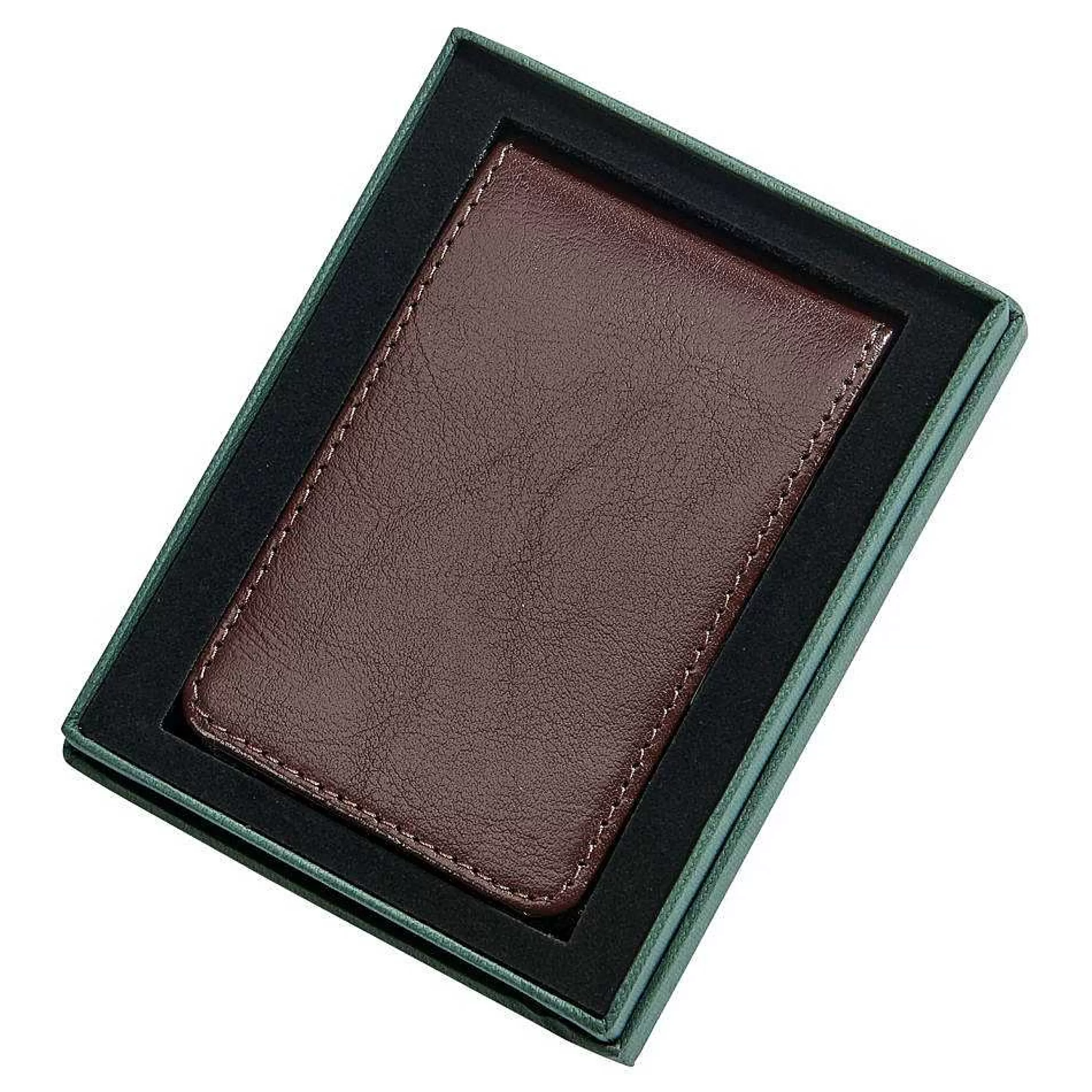 Creative Gifts International Brown Leather Billfold Style Case With Money Clip Outlet