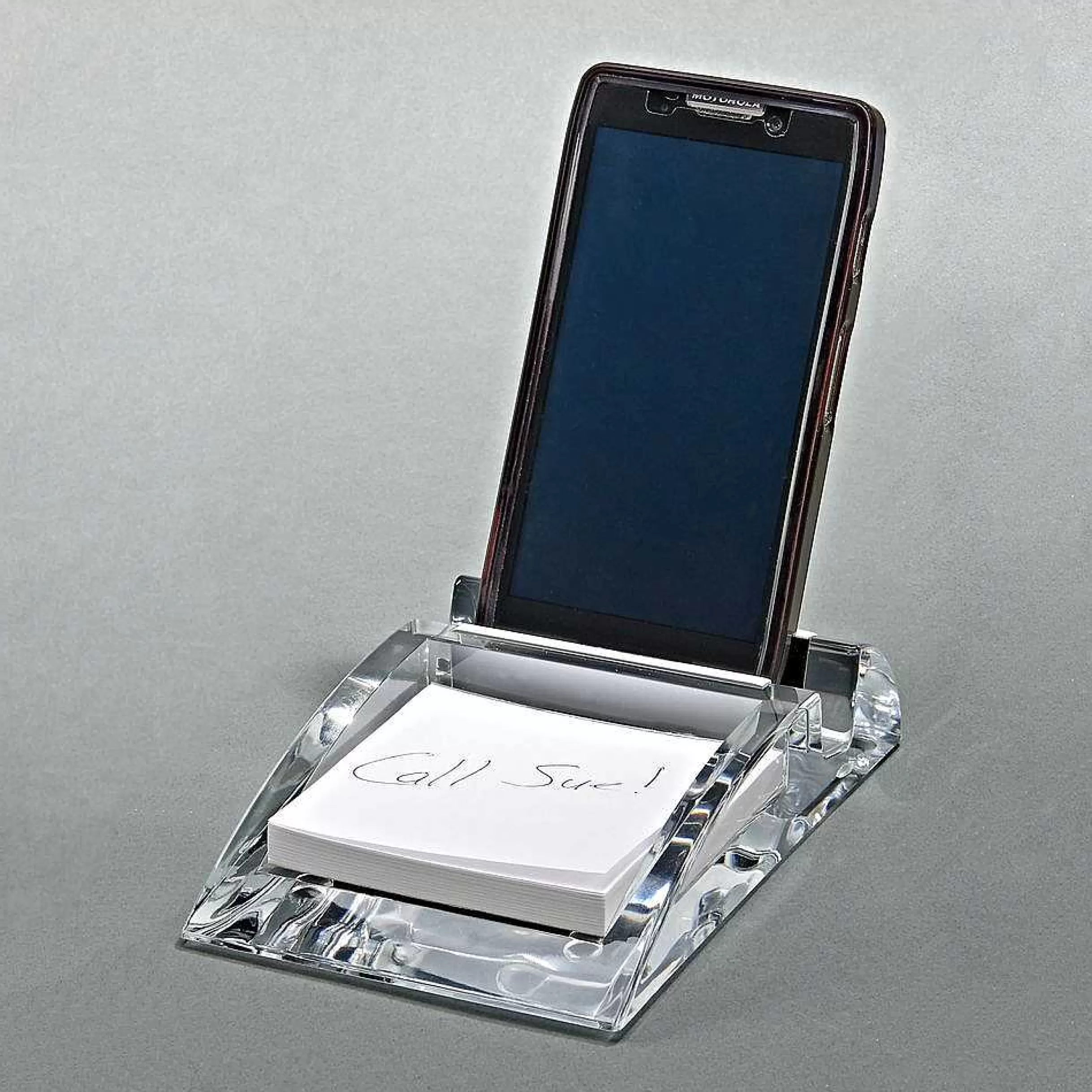 Creative Gifts International Clearylic Phone Stand With Paper Tray Clearance