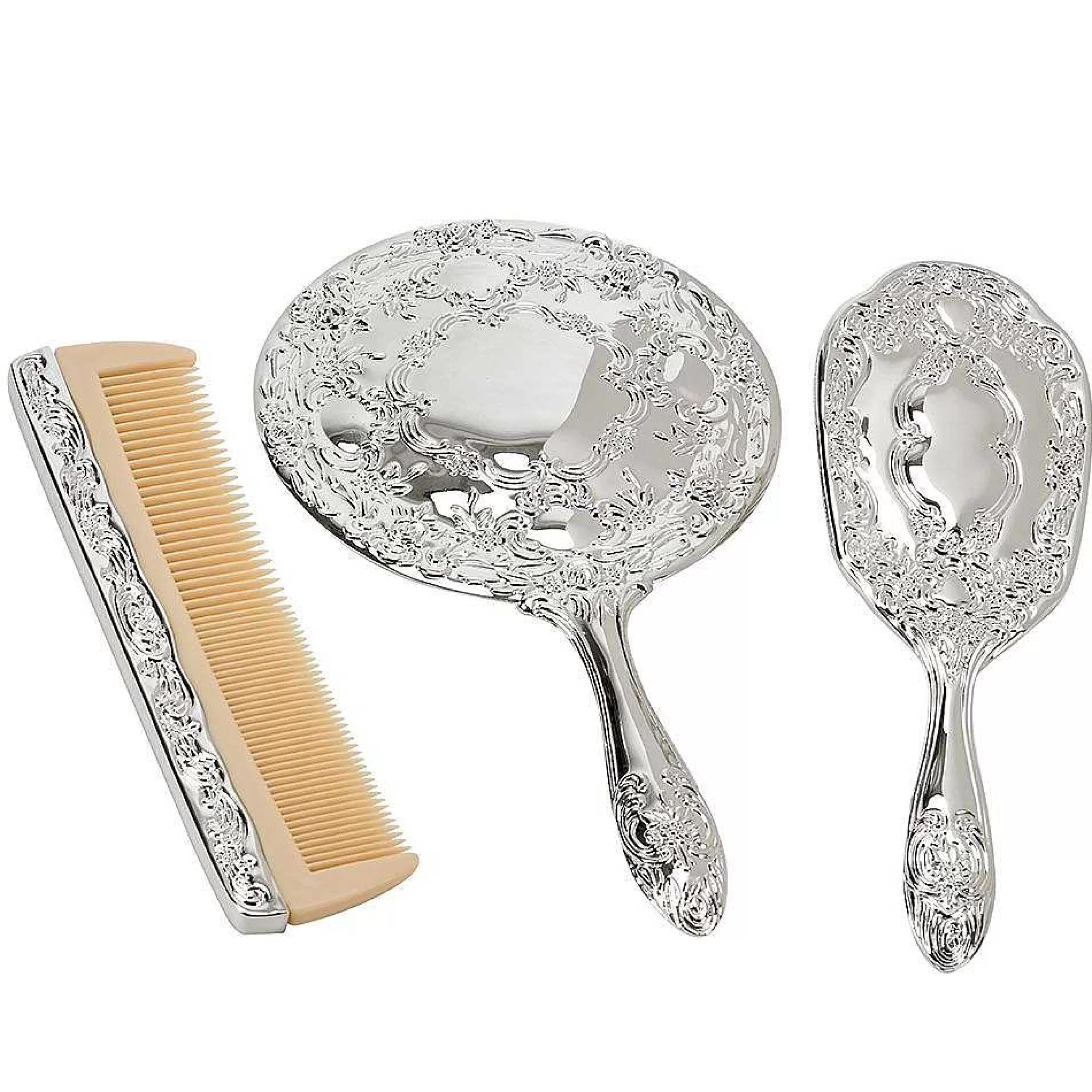 Creative Gifts International Comb, Brush Mirror- Ornate Dresser Set, Np Sale