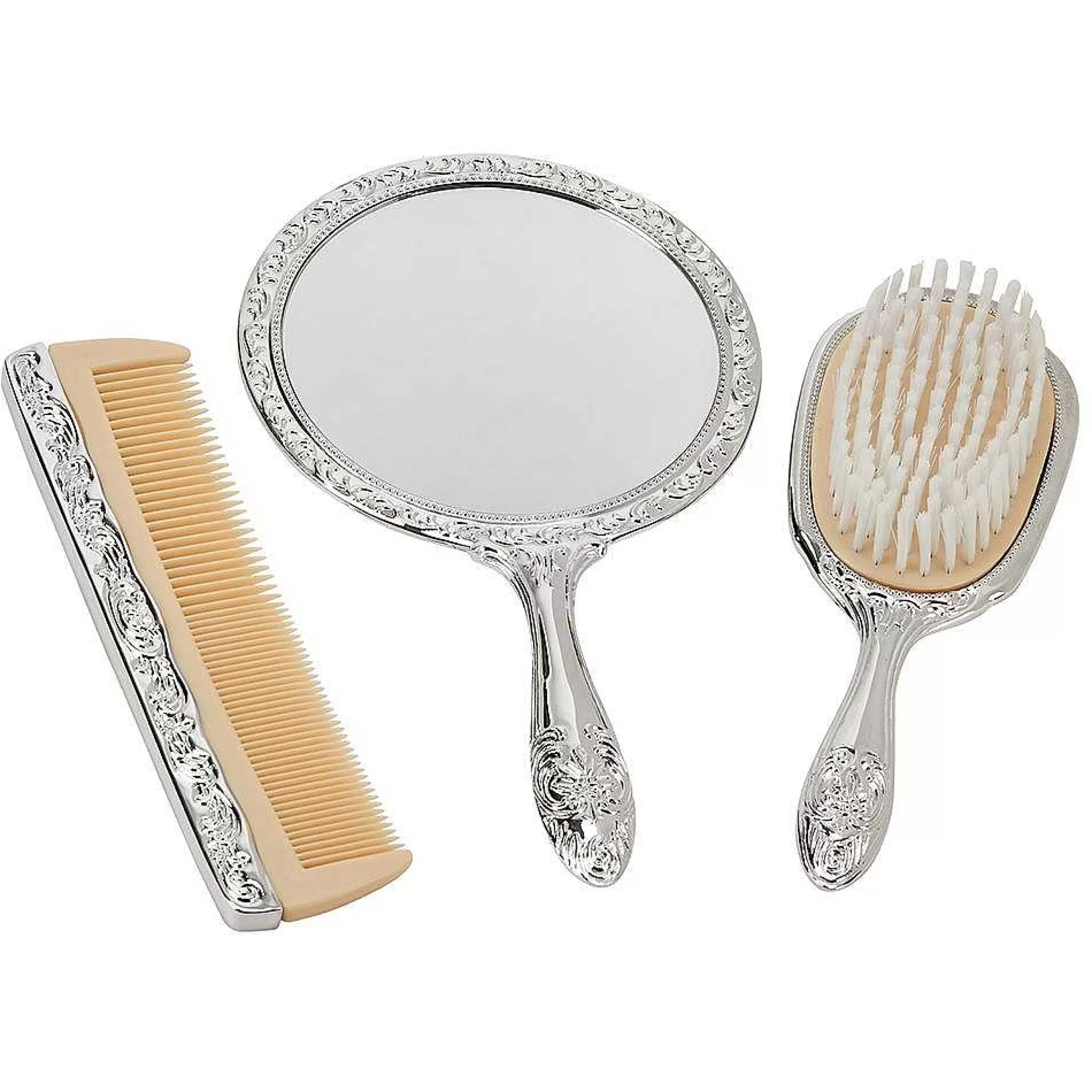 Creative Gifts International Comb, Brush Mirror- Ornate Dresser Set, Np Sale