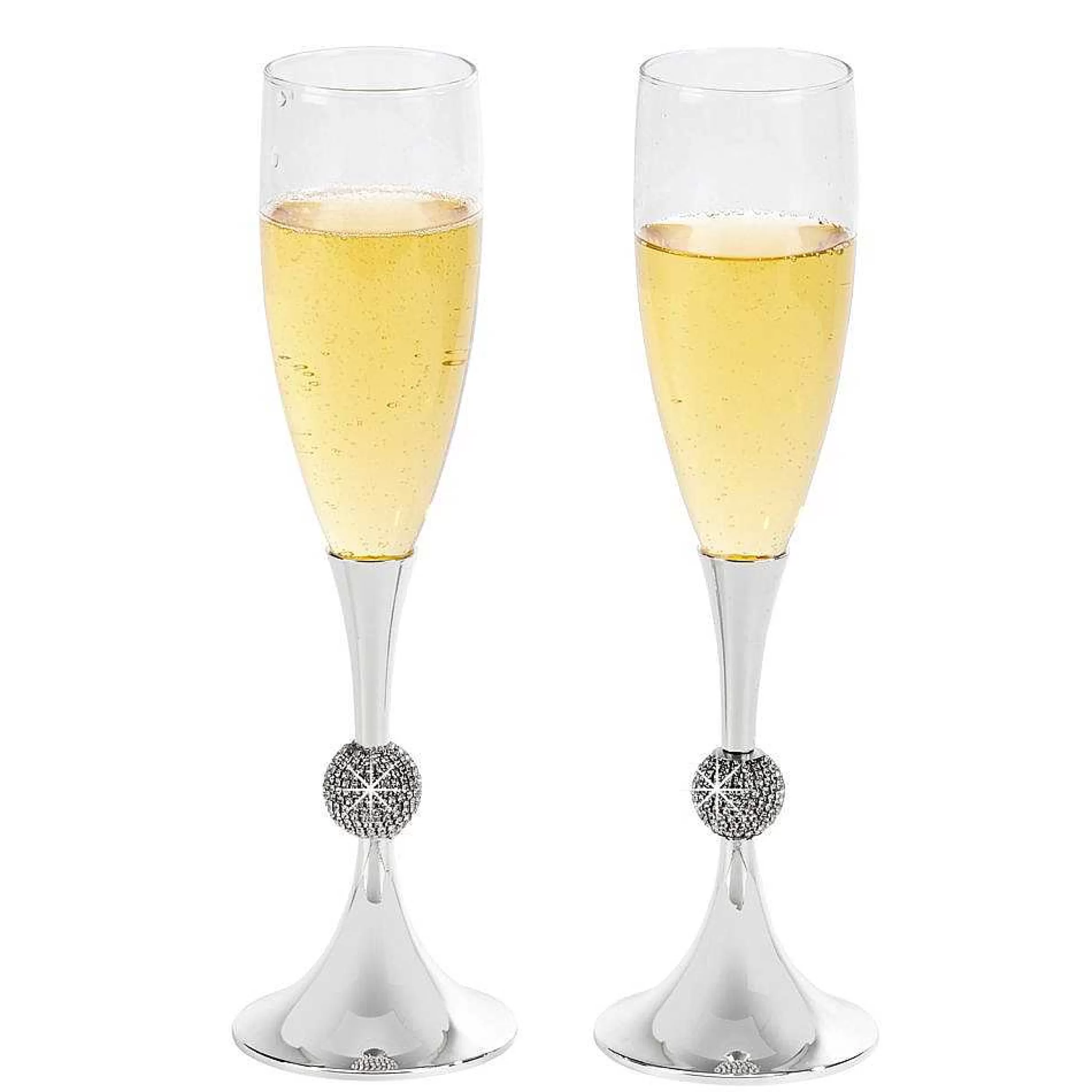 Creative Gifts International Crystal Ball Toasting Flutes, Np 9.875" H Discount