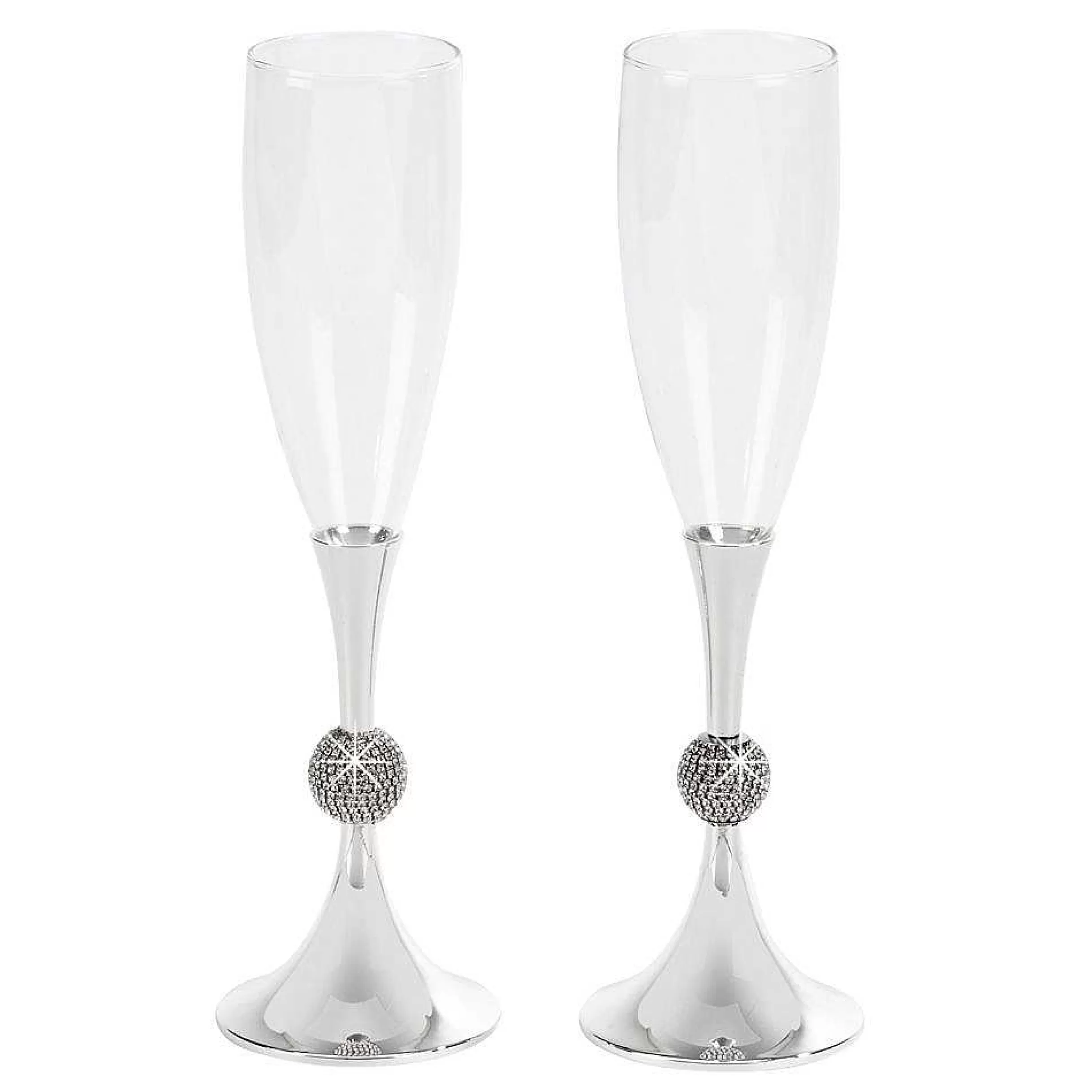 Creative Gifts International Crystal Ball Toasting Flutes, Np 9.875" H Discount