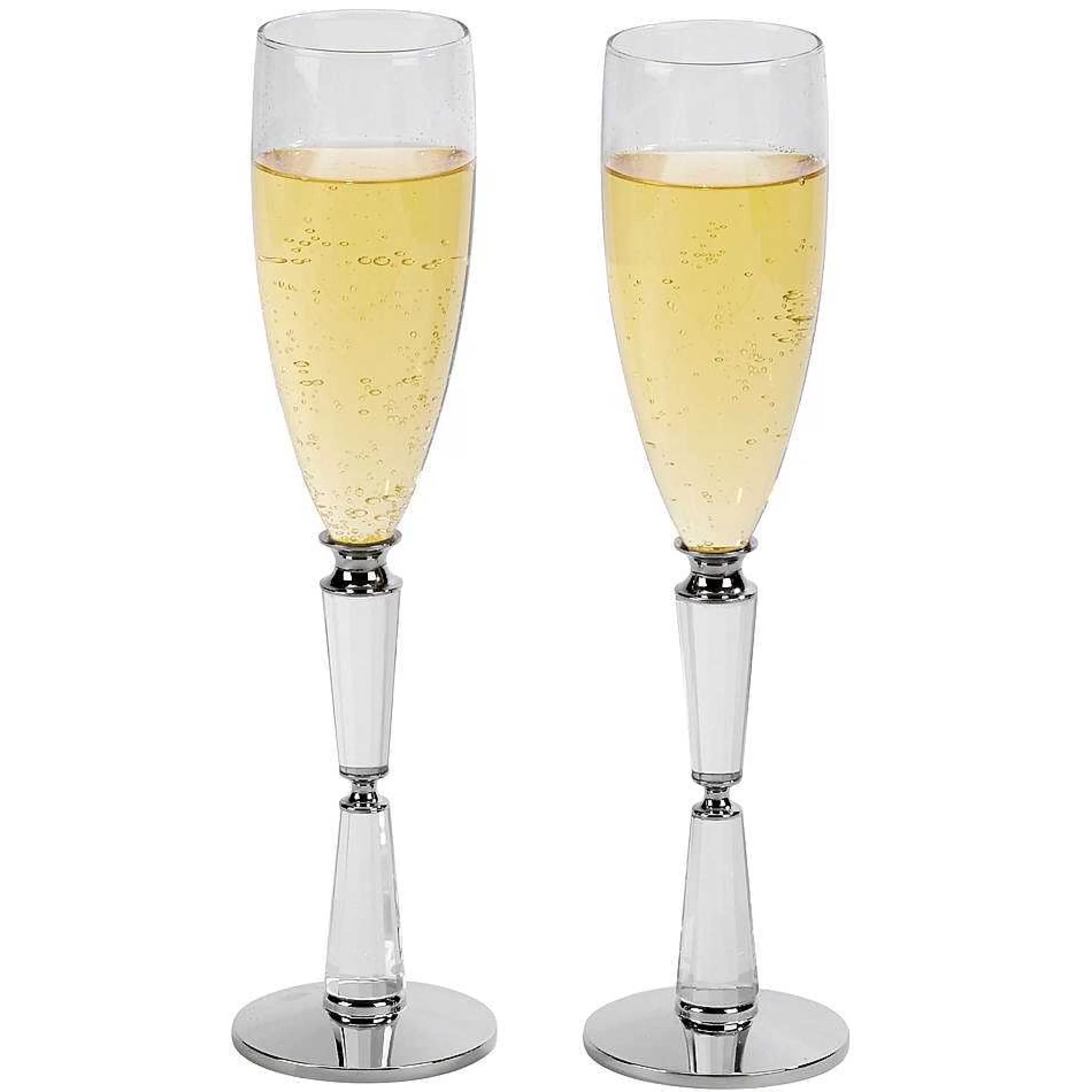 Creative Gifts International Facet Toasting Flutes, Np 10.25" H Shop