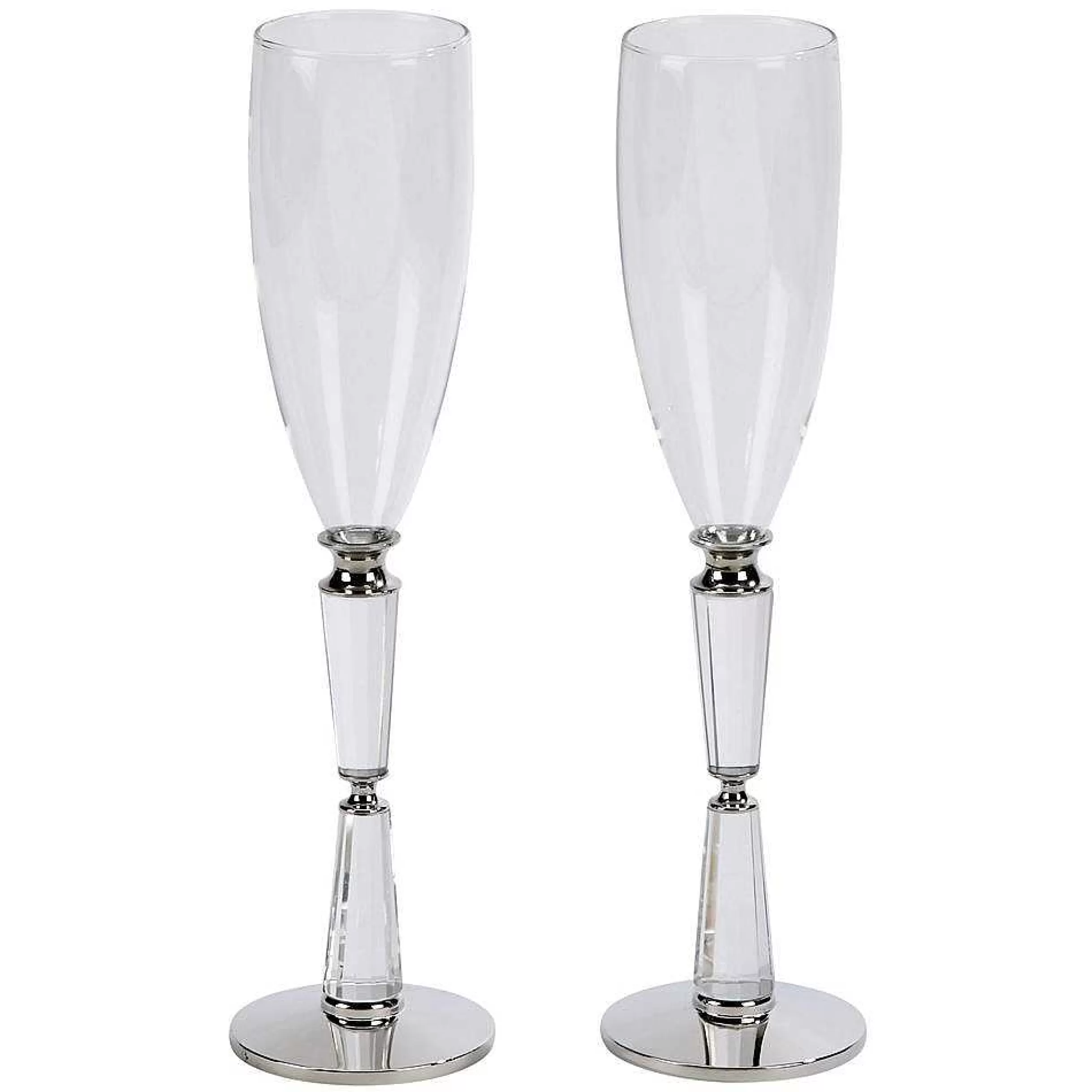 Creative Gifts International Facet Toasting Flutes, Np 10.25" H Shop