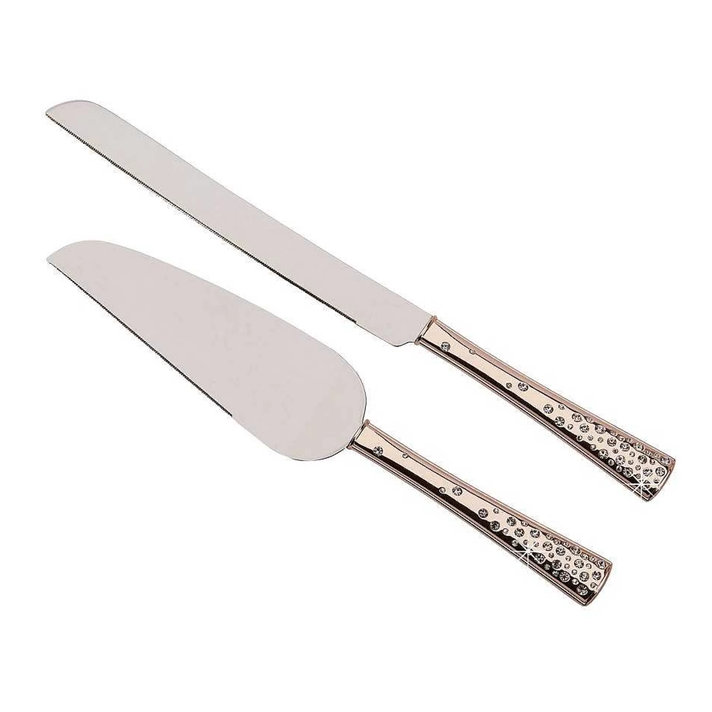 Creative Gifts International Galaxy Rose Gold Knife & Server Set, 13" L Cheap