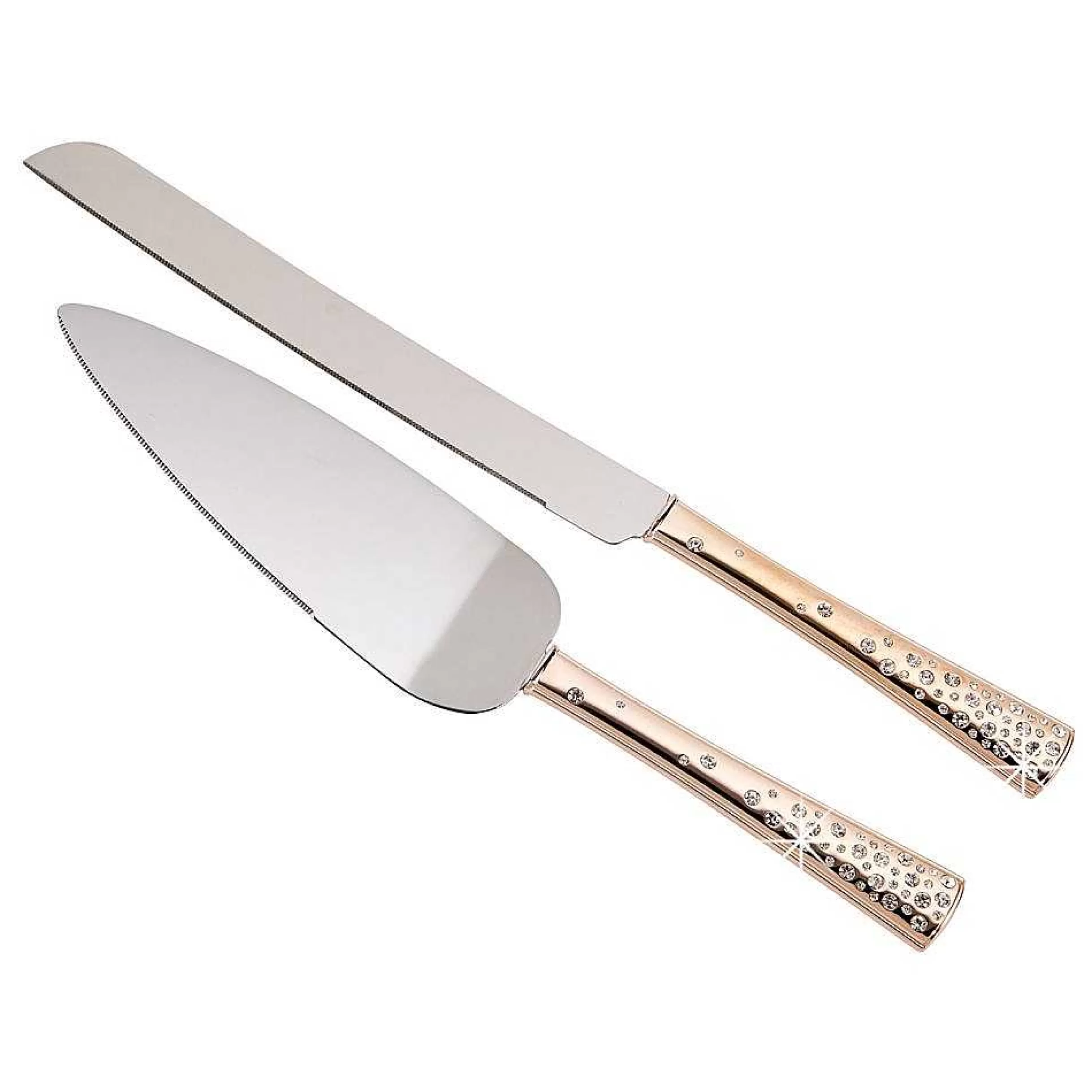 Creative Gifts International Galaxy Rose Gold Knife & Server Set, 13" L Cheap