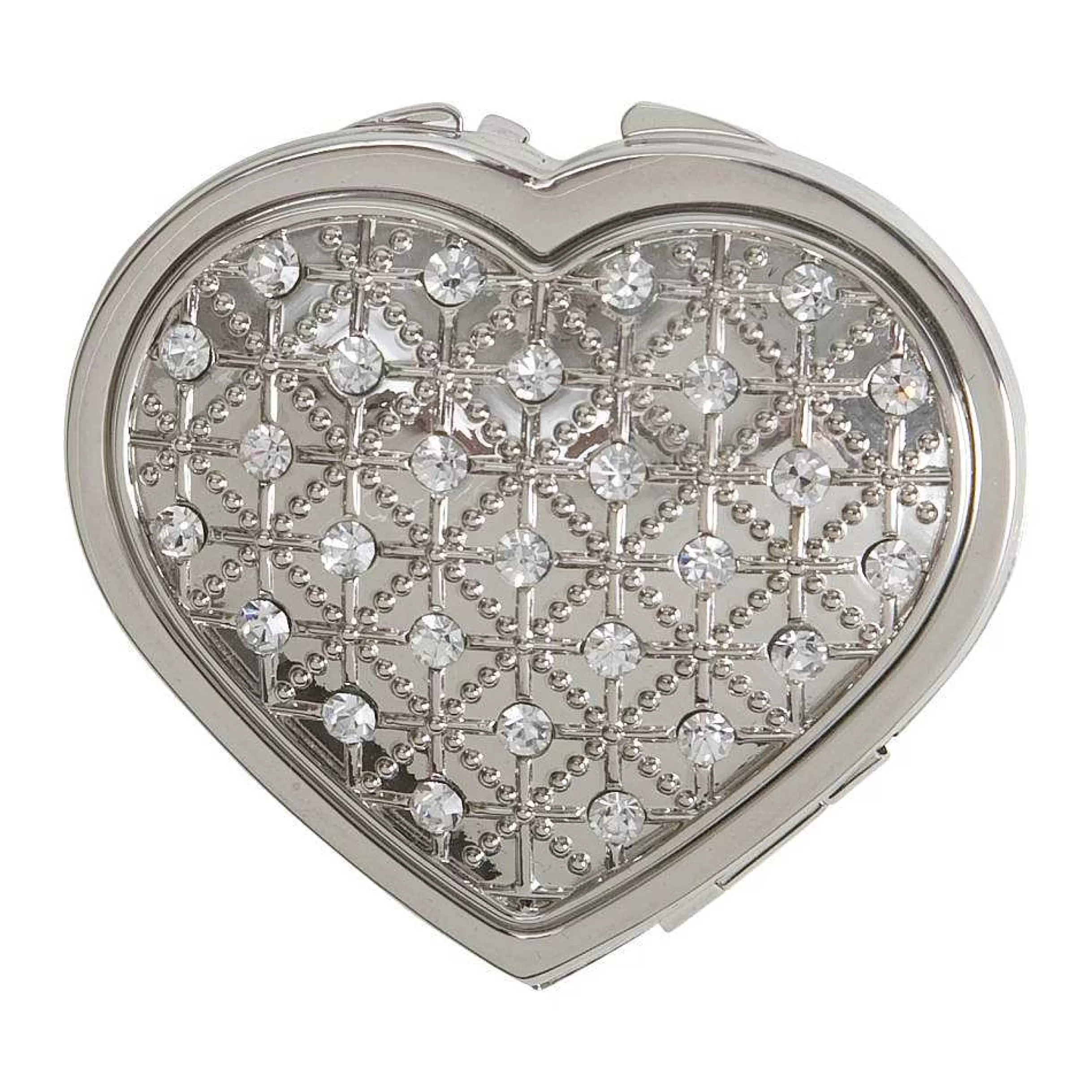 Creative Gifts International Heart Compact W/Crystals, Np 2 3/8 Best