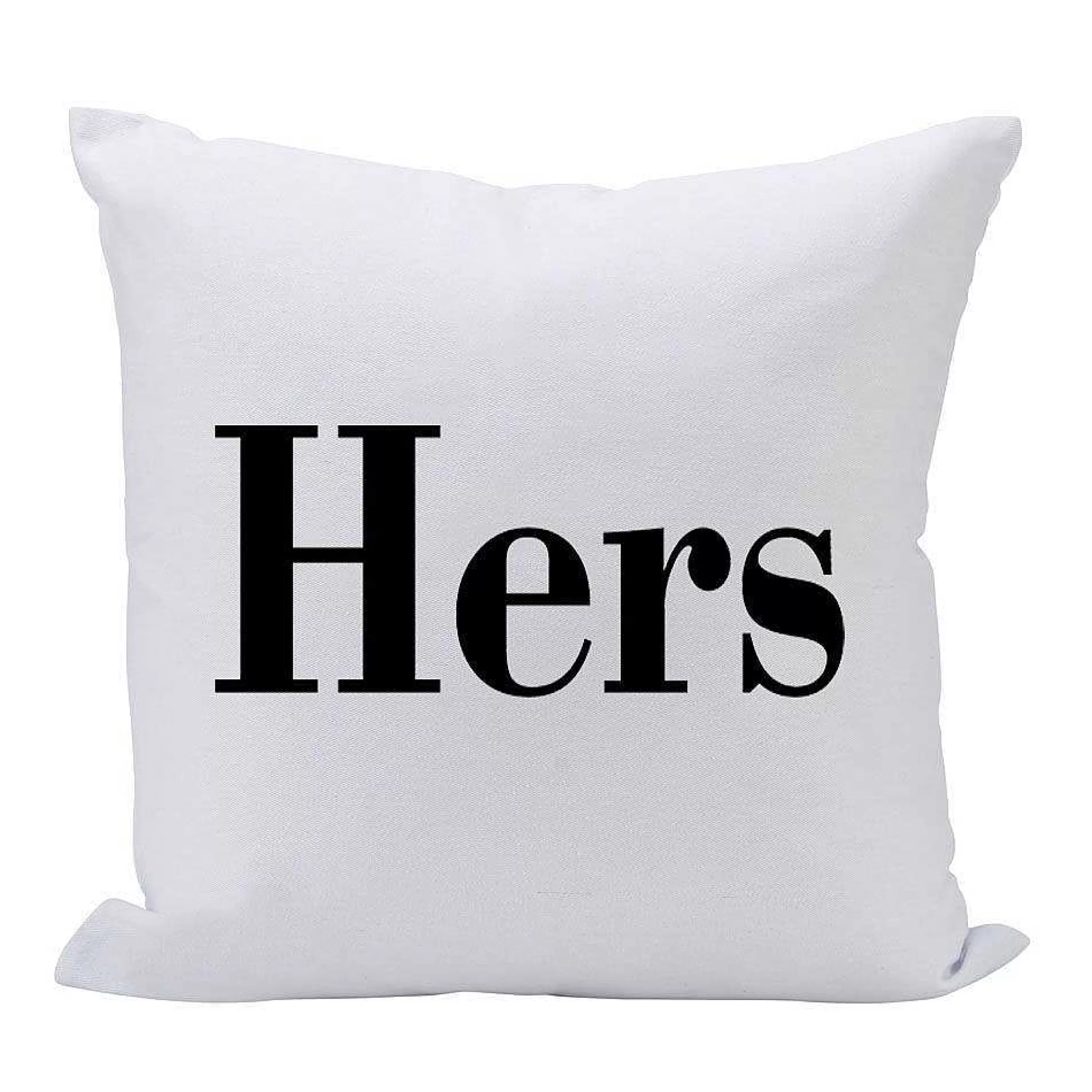 Creative Gifts International Hers (In Block Letters) - 16" Square Throw Pillow Hot