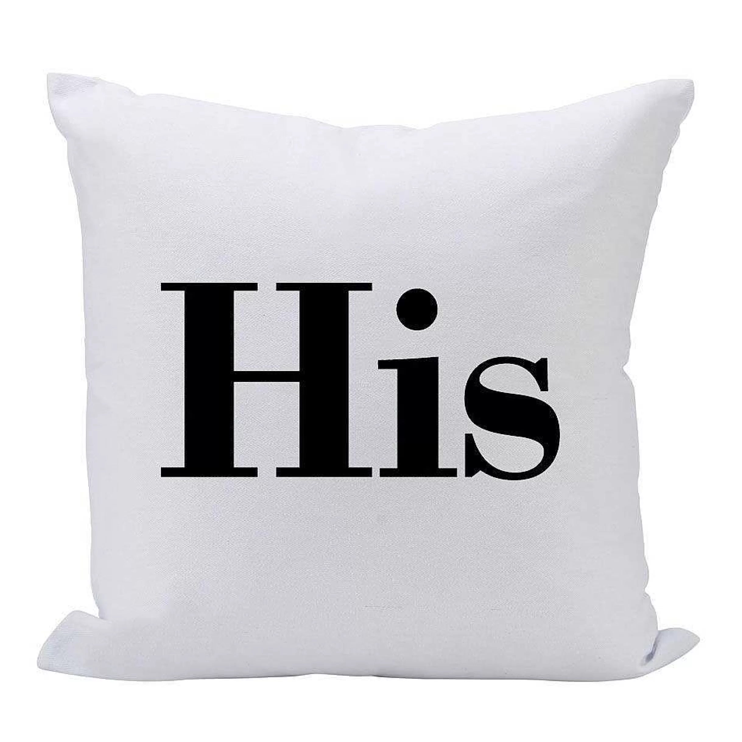 Creative Gifts International His (In Block Letters) - 16" Square Throw Pillow Outlet