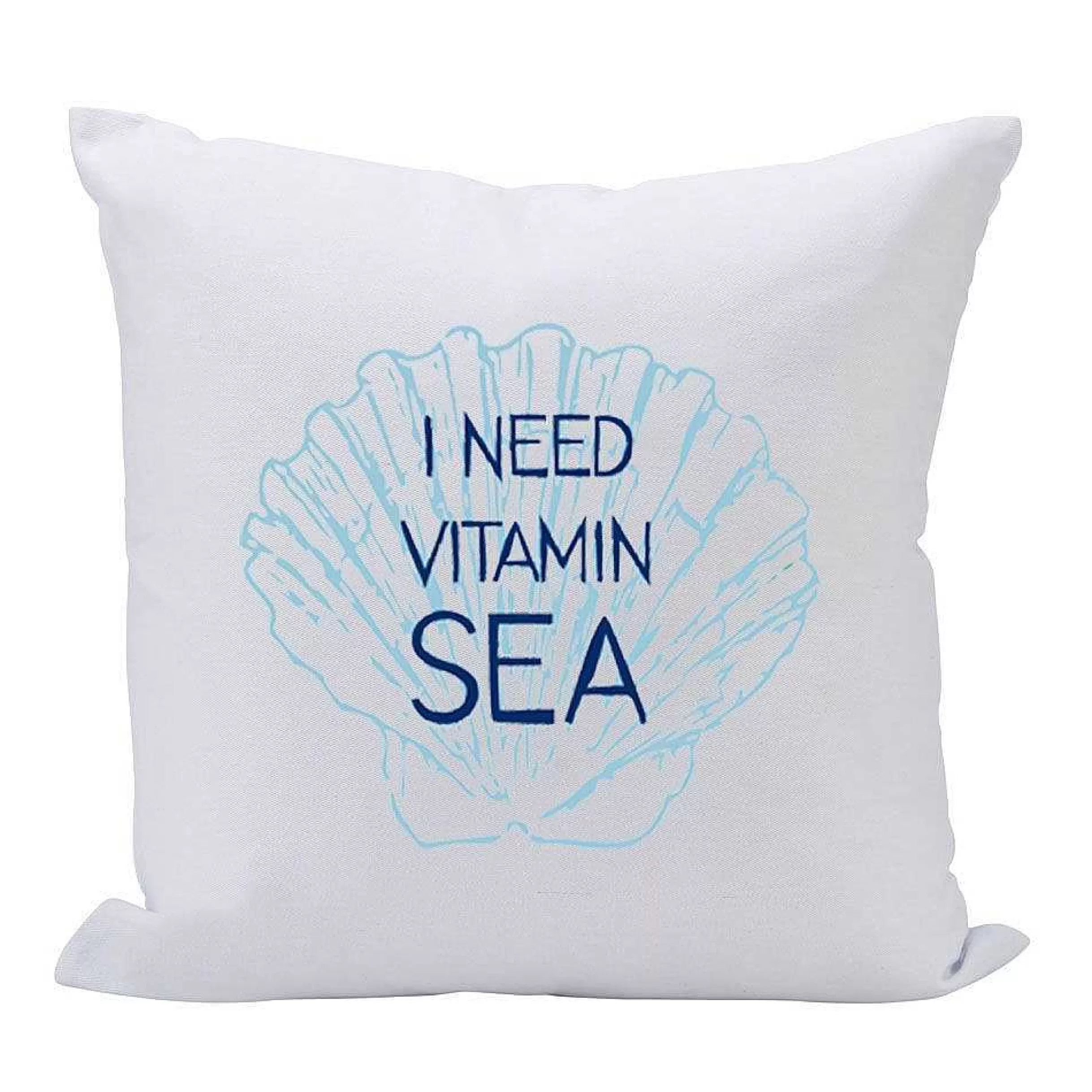 Creative Gifts International I Need Vitamin Sea - 16" Square Throw Pillow Store