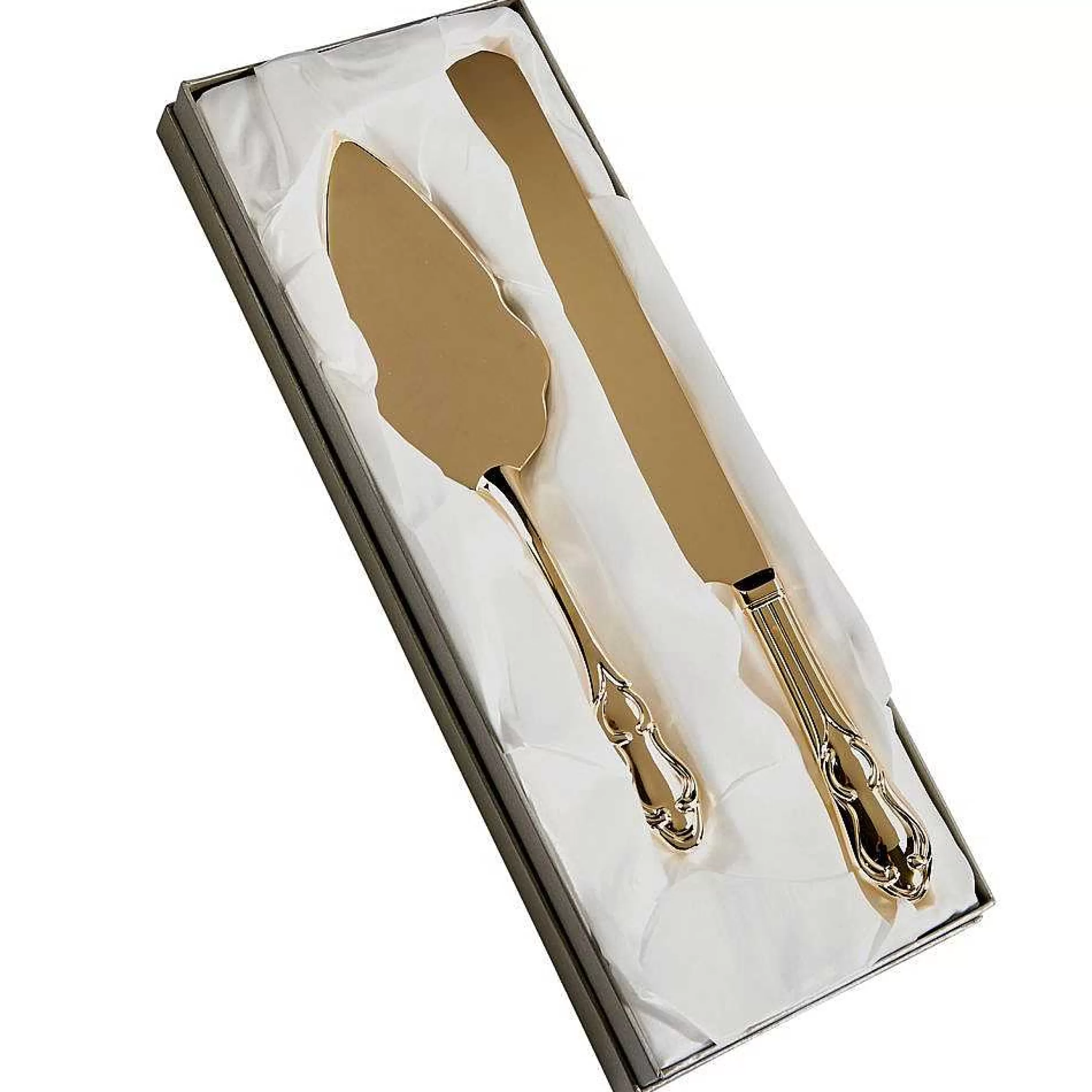 Creative Gifts International Knife & Server Set In Gold Tone Finish Flash Sale