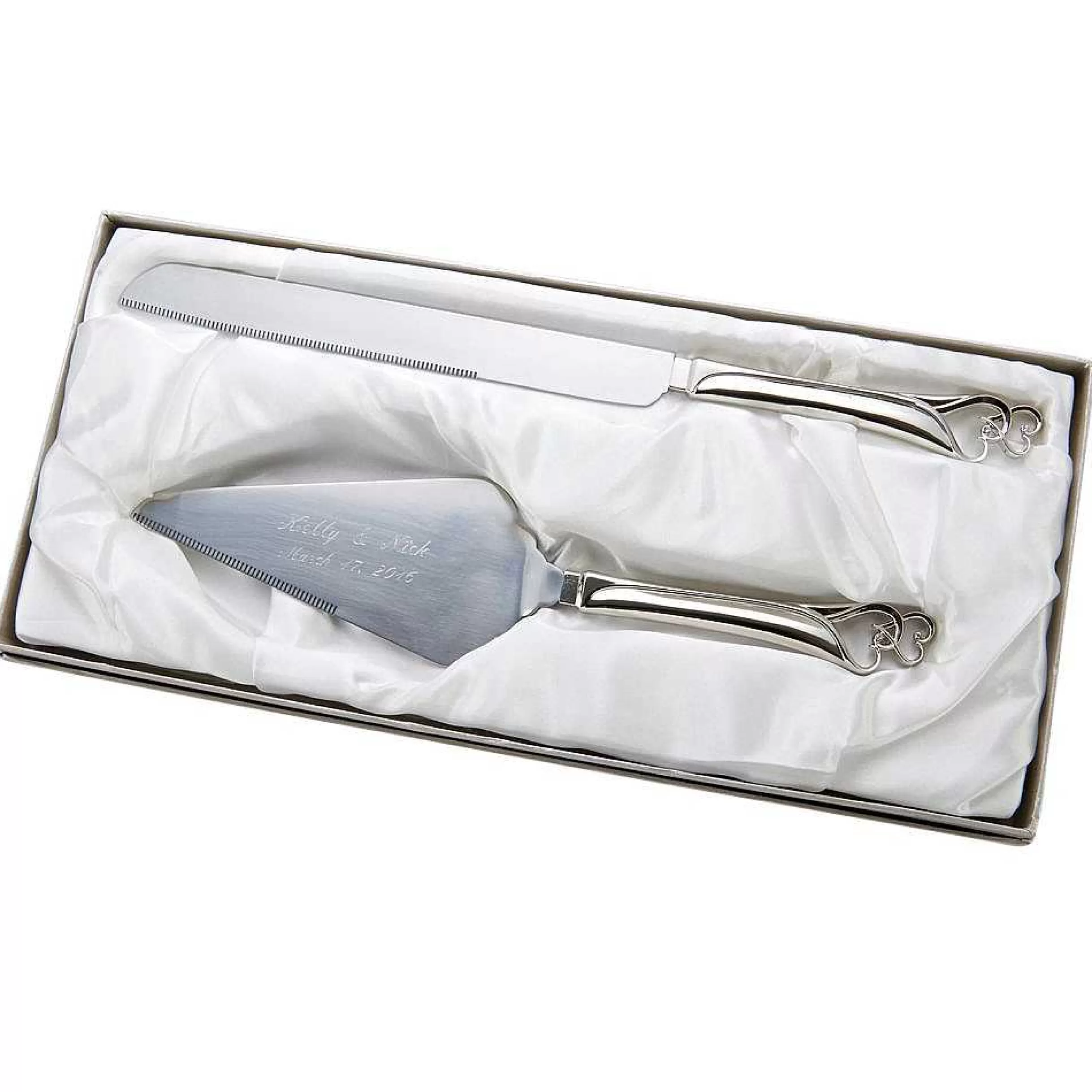 Creative Gifts International Knife & Server Set With Double Heart Handles Flash Sale