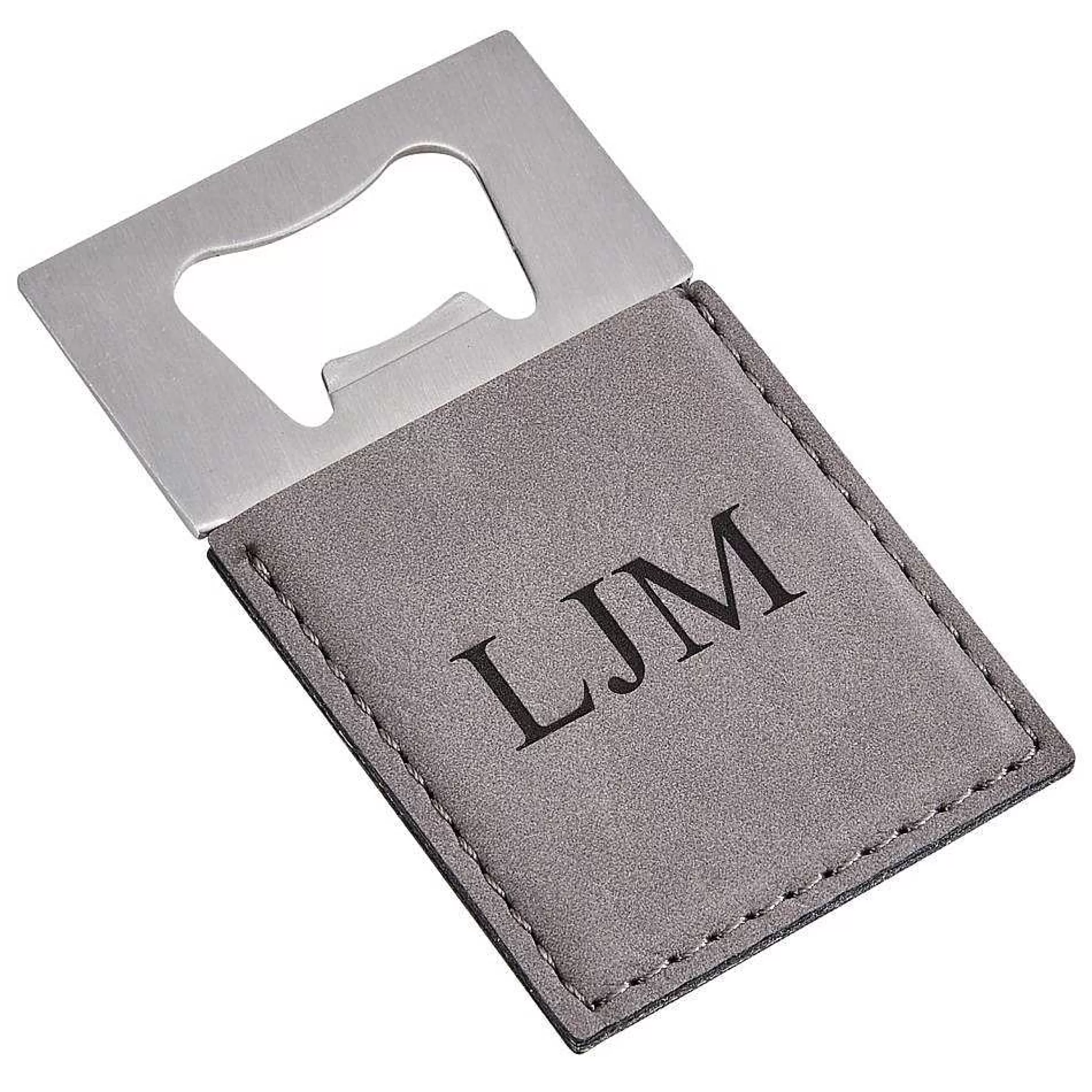 Creative Gifts International Leatherette Opener, Grey 3.5" X 2" Flash Sale