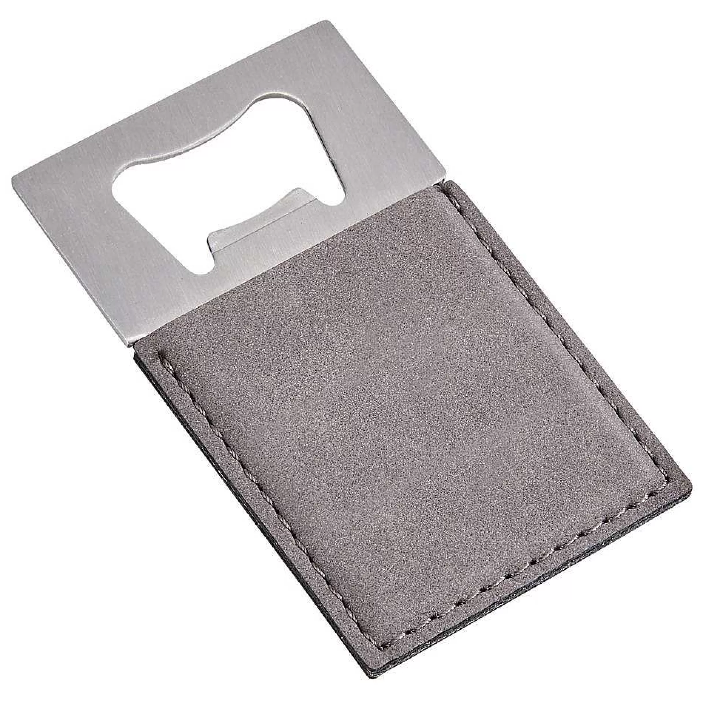 Creative Gifts International Leatherette Opener, Grey 3.5" X 2" Flash Sale