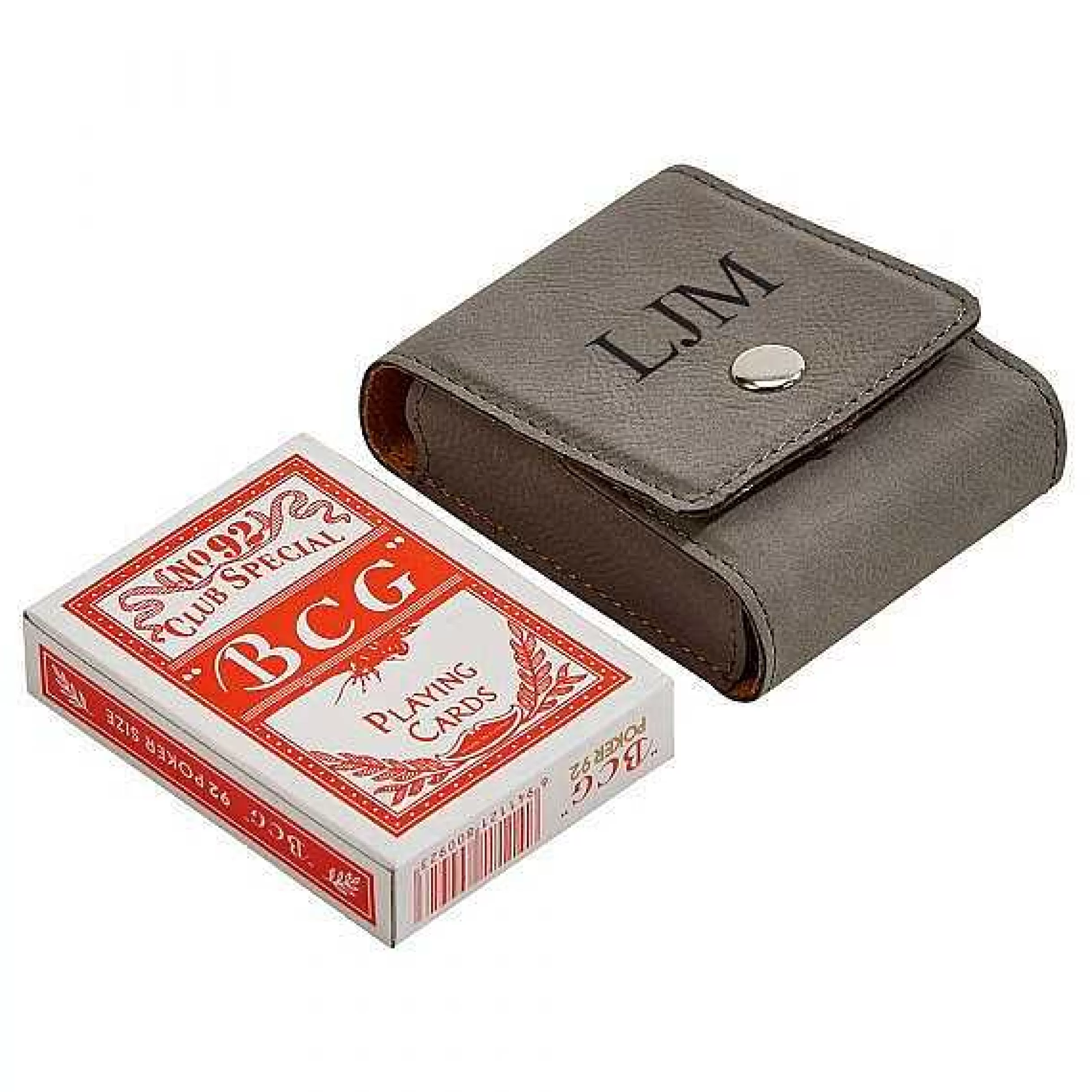 Creative Gifts International Leatherette Playing Cards Case, Grey 3.75" Online