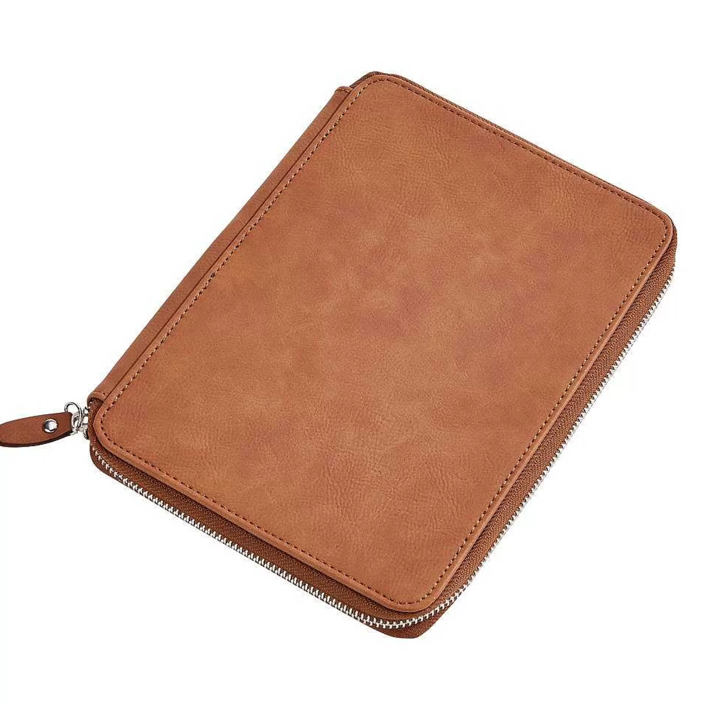 Creative Gifts International Leatherette Zippered Case Caramel 9" X 6.5" Store