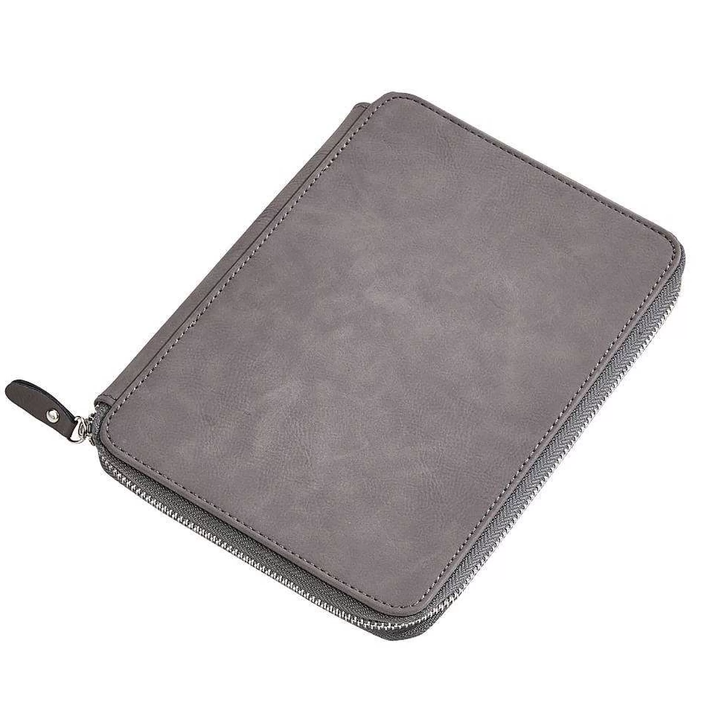 Creative Gifts International Leatherette Zippered Case Grey 9" X 6.5" Store