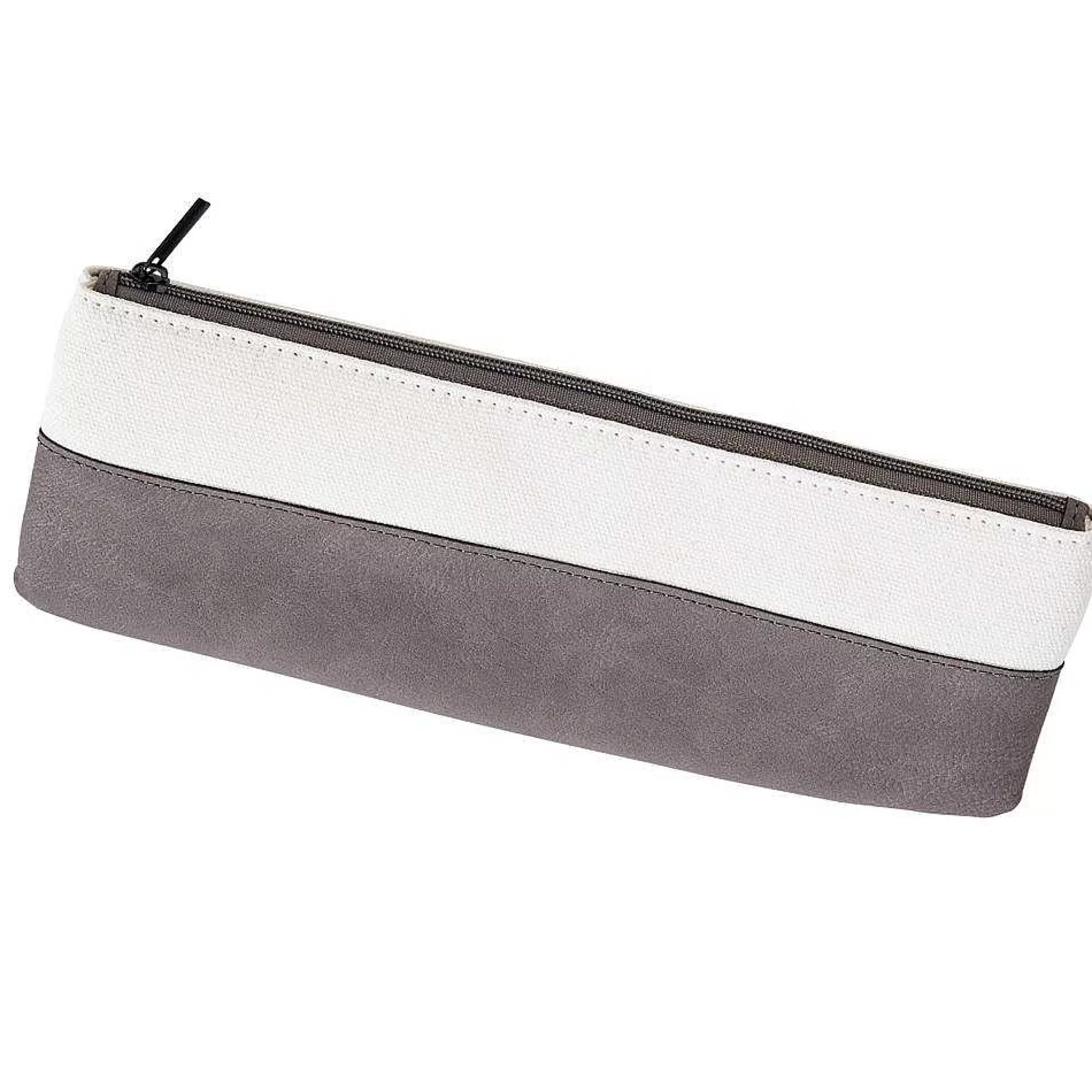 Creative Gifts International Leatherette/Canvas Grey Pouch 9.25" X 3.5" Cheap