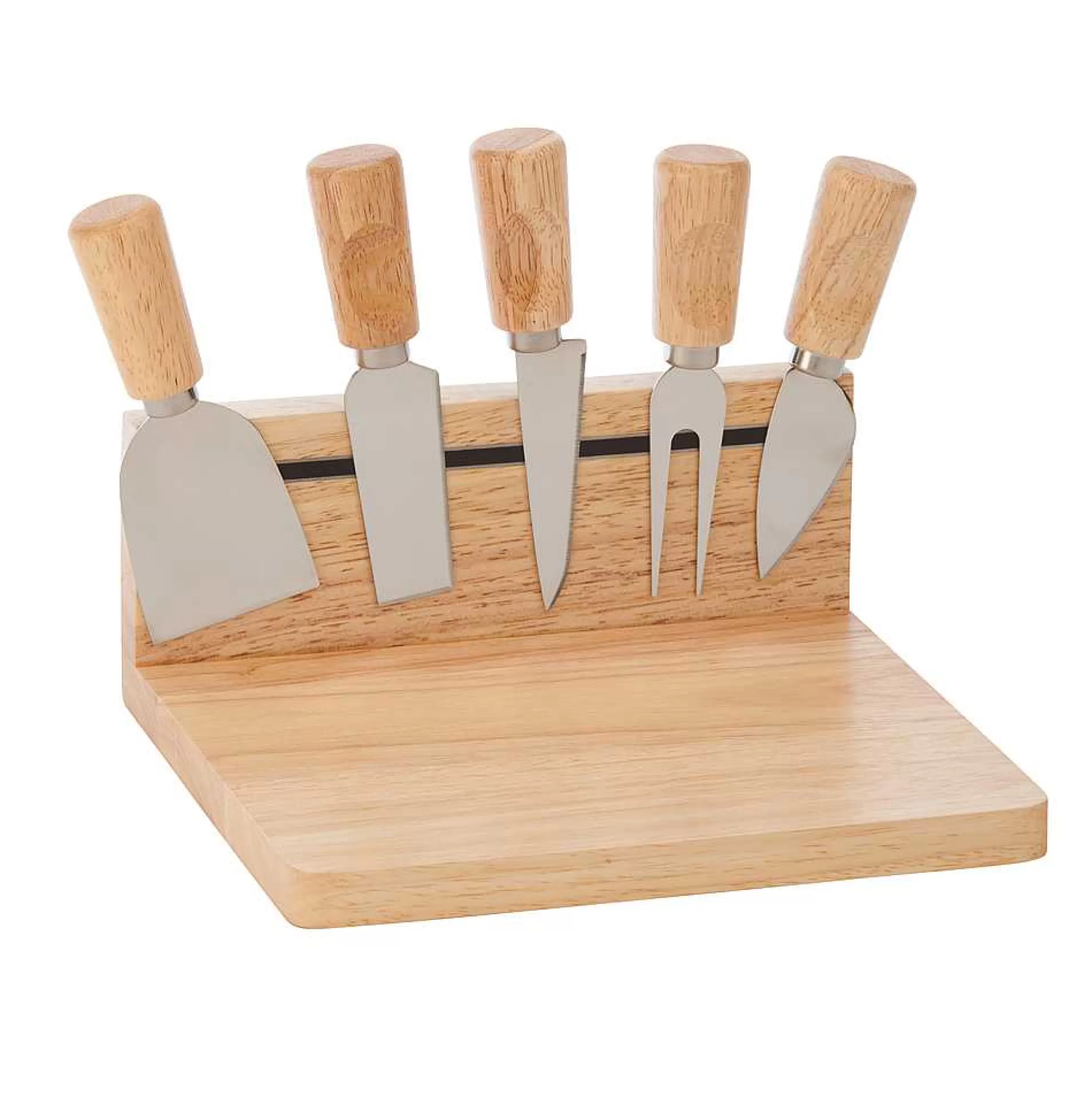 Creative Gifts International Magnetic Strip Cutting Board With 5 Tools, Rubberwood Hot