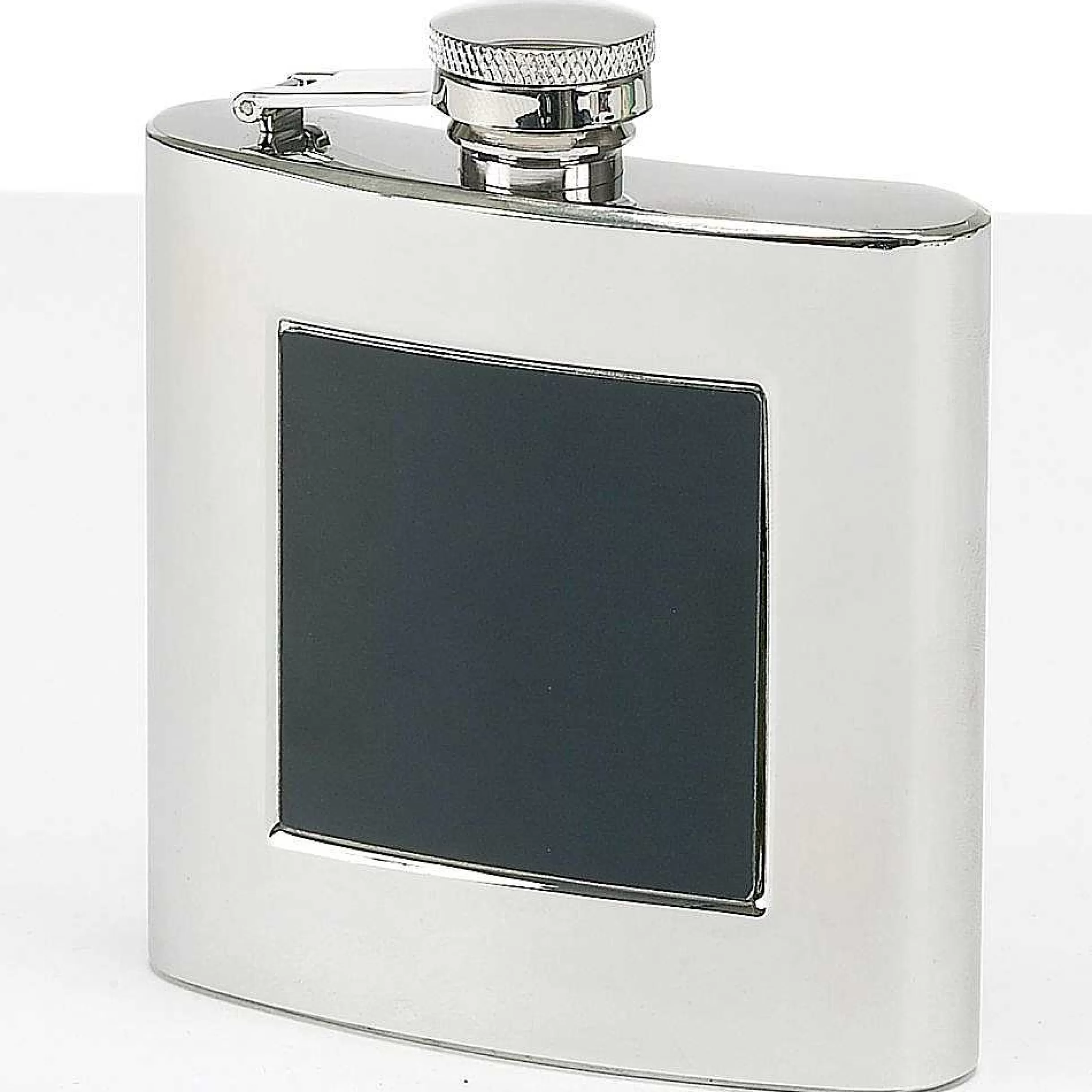 Creative Gifts International Polished Flask With Black Front Hot