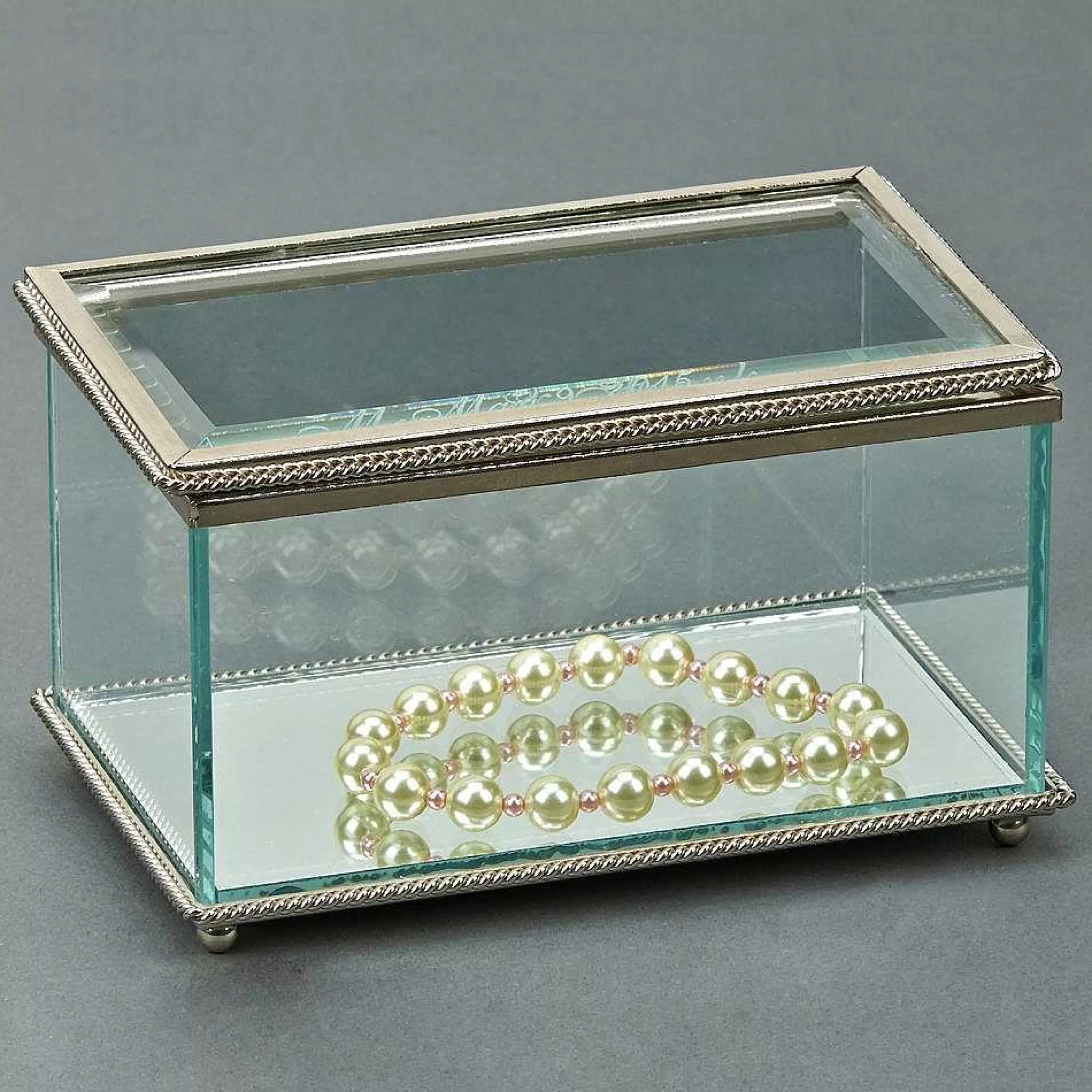 Creative Gifts International Rectangular Glass Box With Hinged Cover, 5.25" Sale