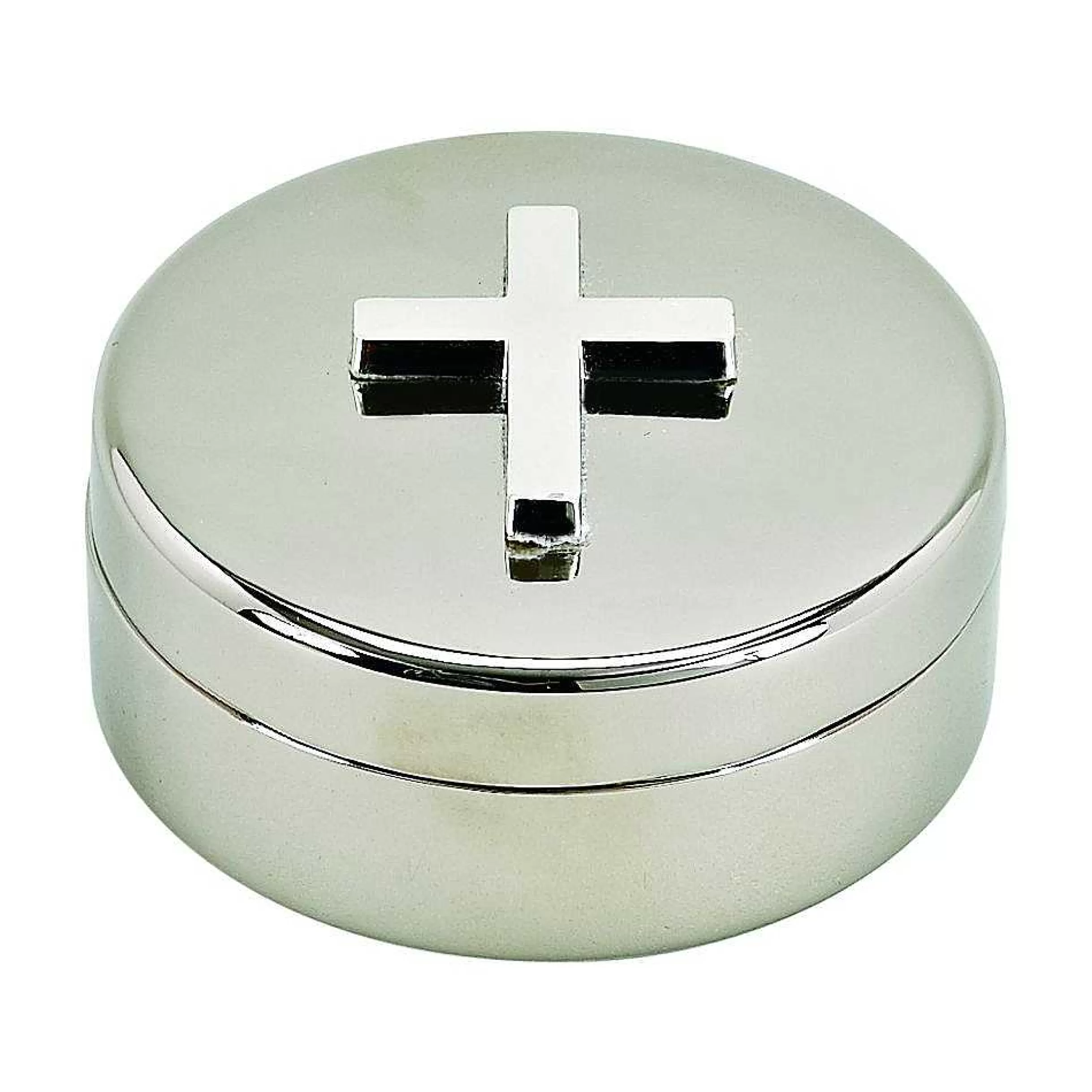 Creative Gifts International Round Covered Box With Cross On Lid Clearance