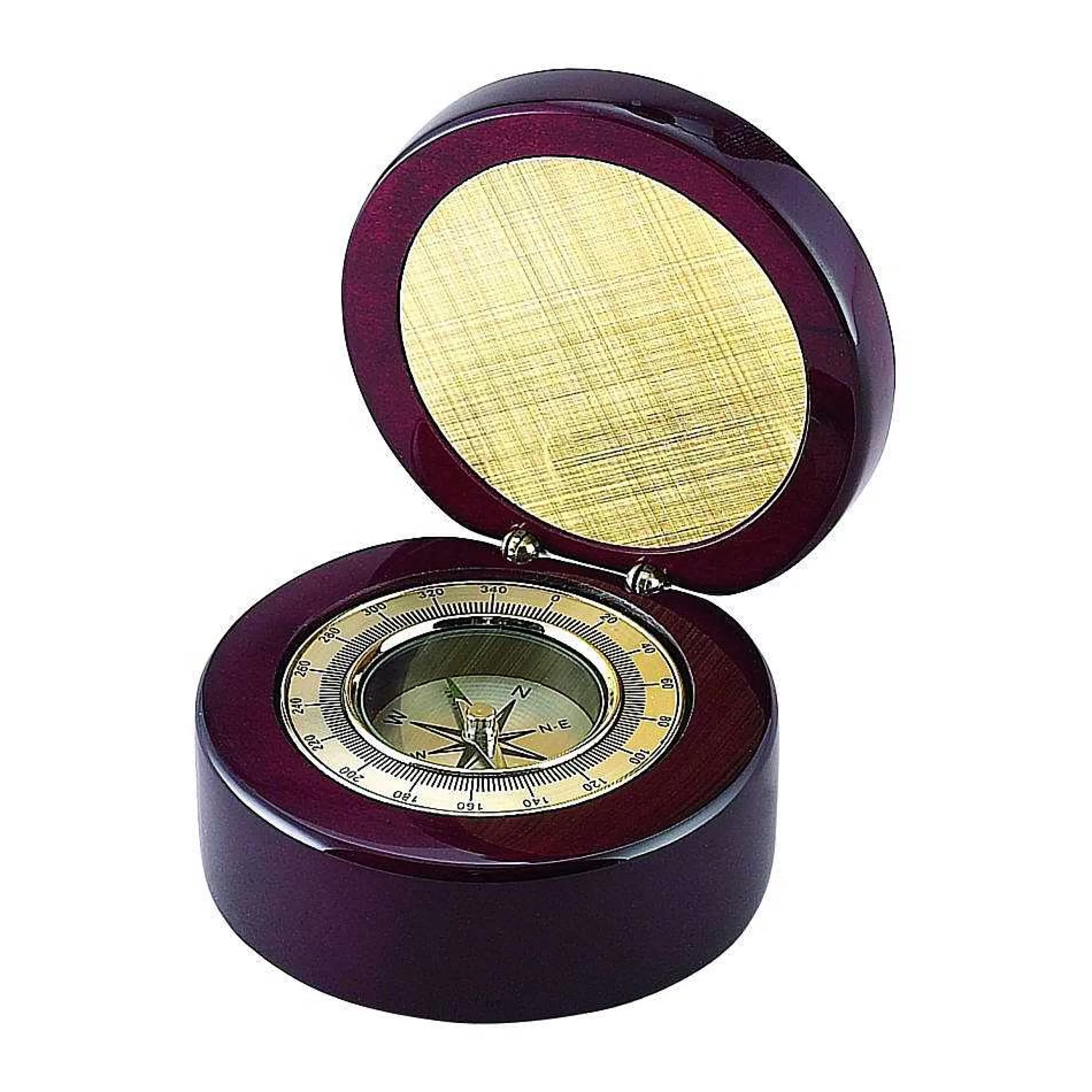 Creative Gifts International Round Wood Box With Compass In Piano Finish Shop