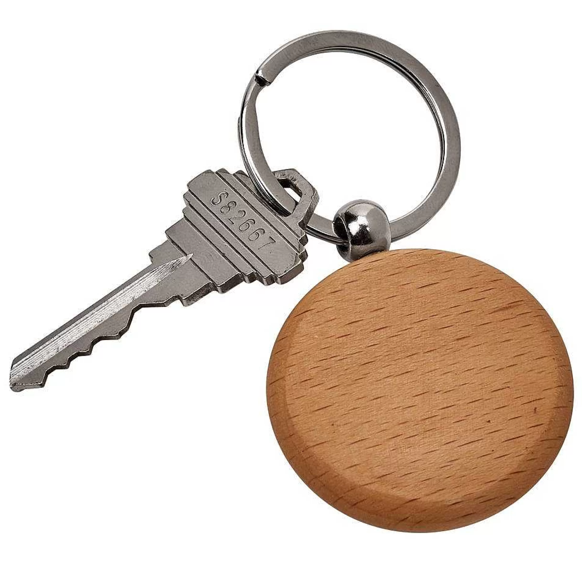 Creative Gifts International Round Wood Key Chain, 1.75" D Outlet