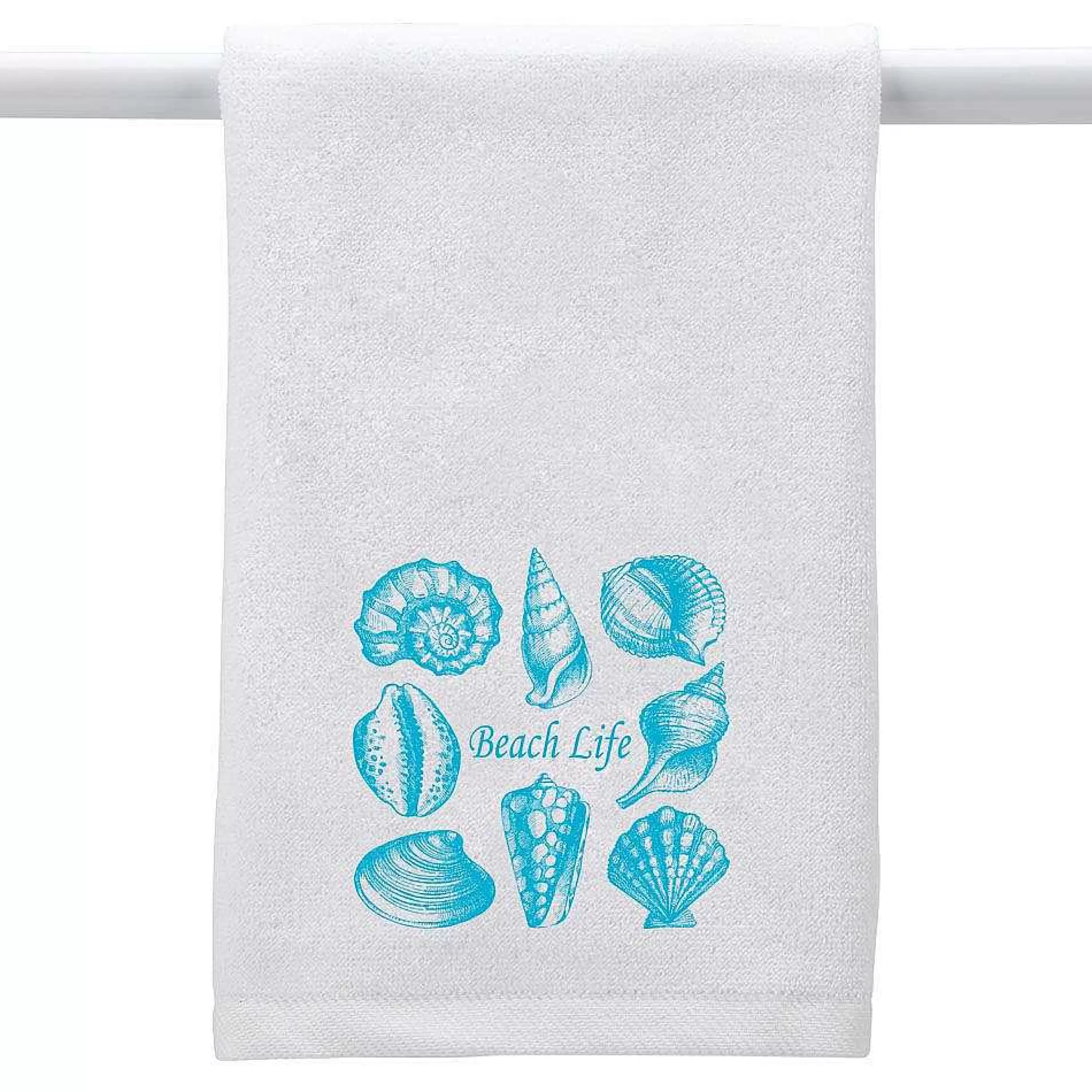 Creative Gifts International Sea Shells With "Beach Life" - Hand Towel New