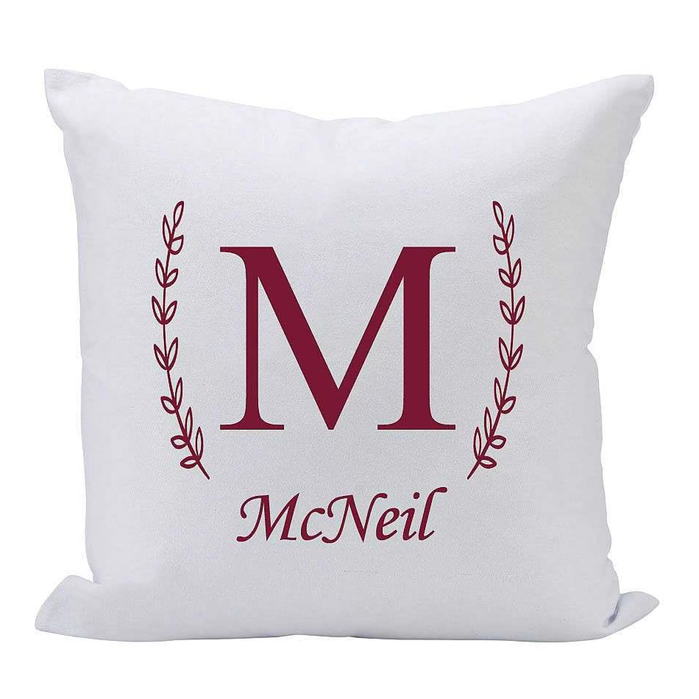 Creative Gifts International Single Letter (With Family Name) - 16" Square Throw Pillow Best