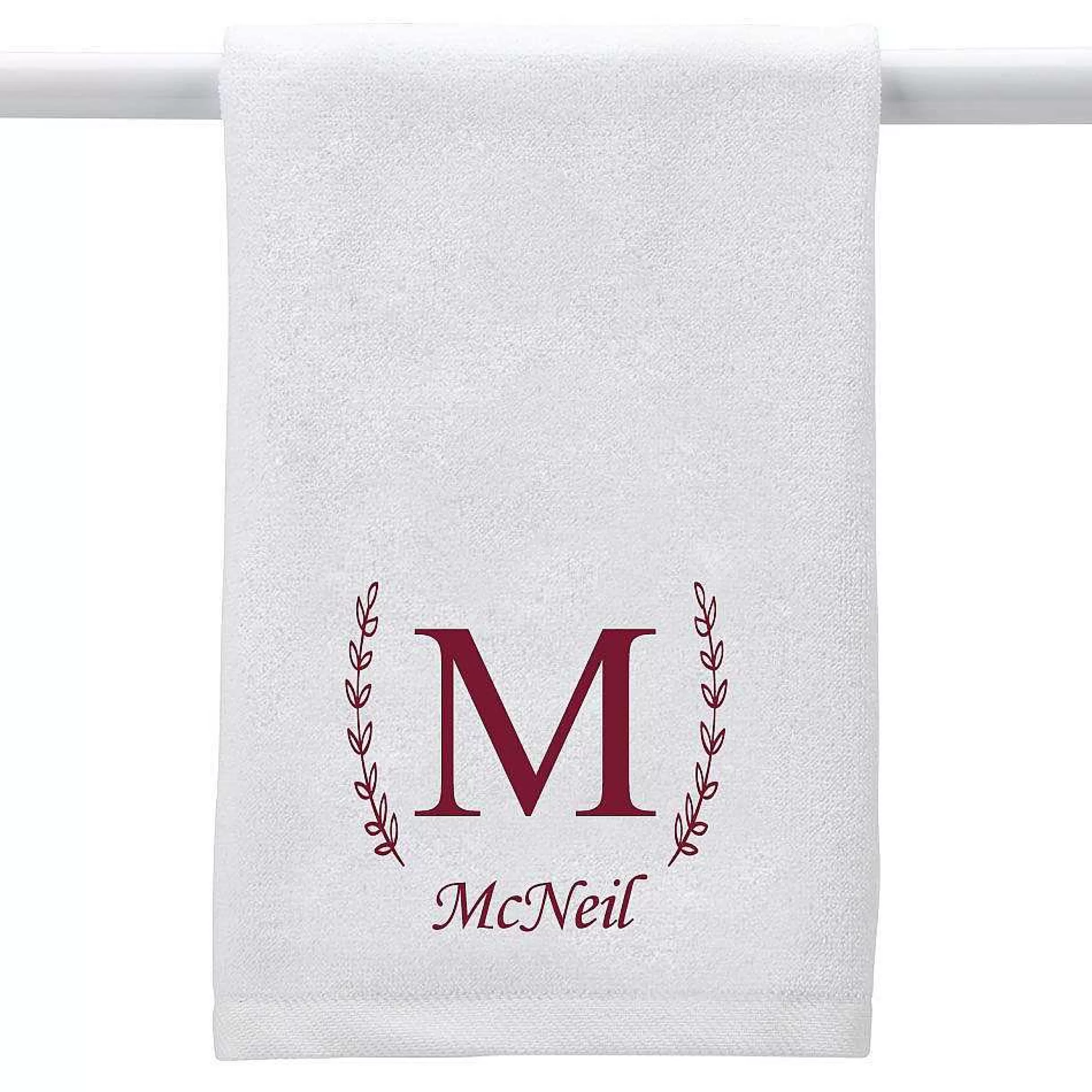 Creative Gifts International Single Letter (With Family Name) - Hand Towel Store