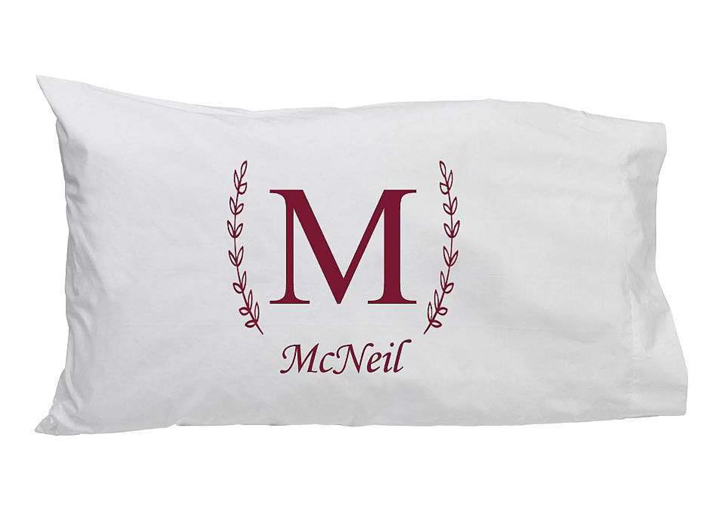 Creative Gifts International Single Letter (With Family Name) - Standard Pillow Case Shop