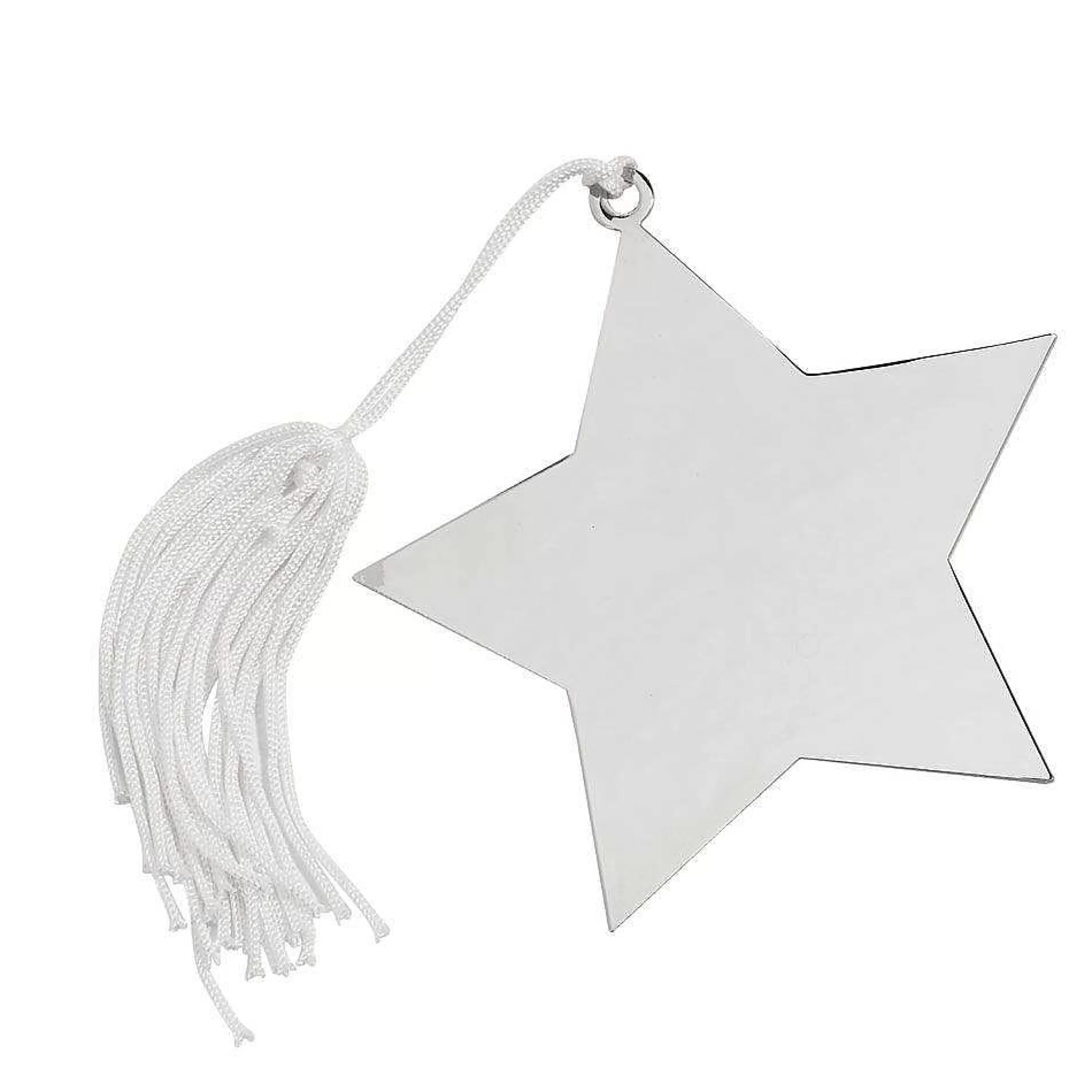 Creative Gifts International Star Ornament With White Tassel, 4" X 4" Best Sale