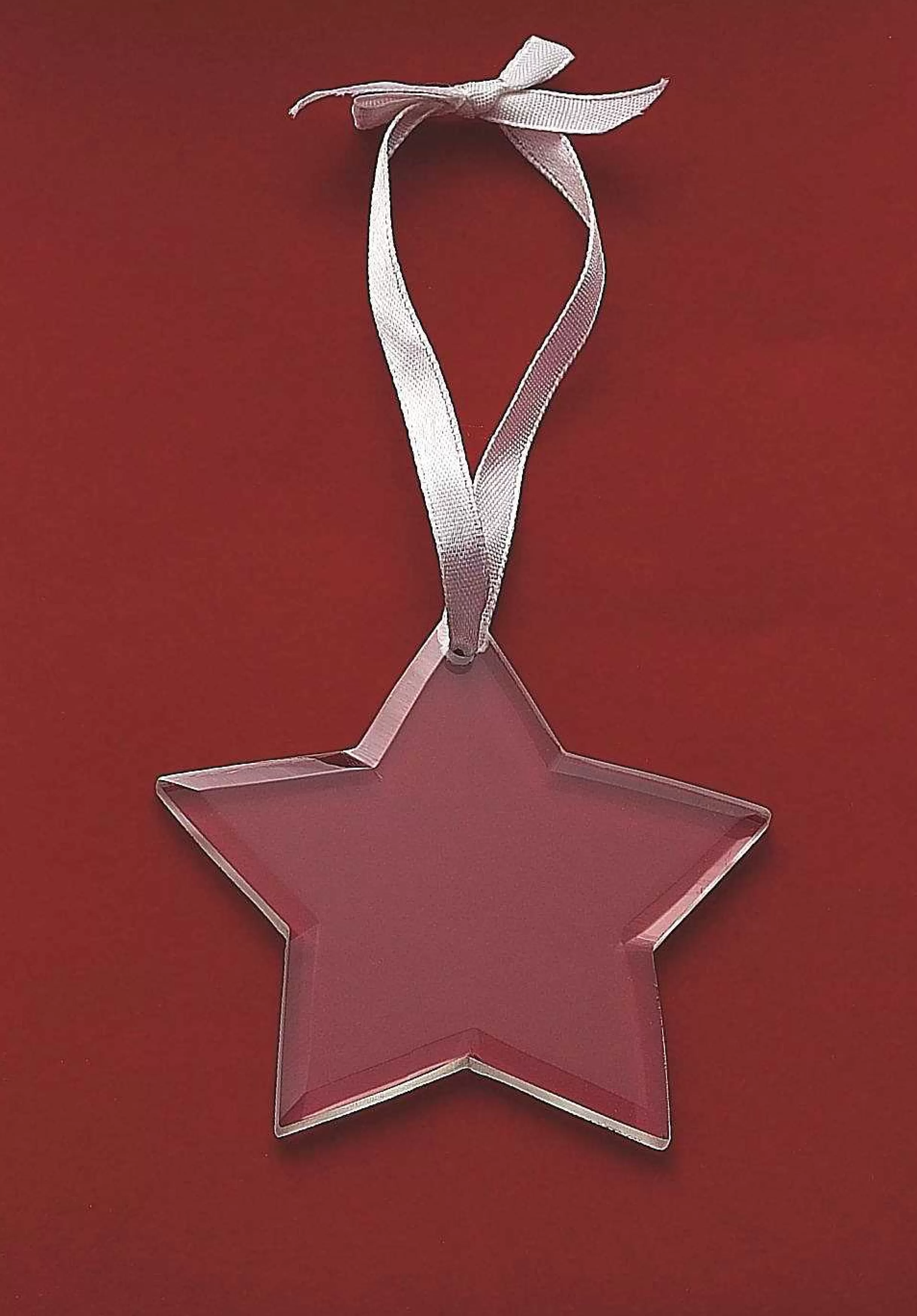 Creative Gifts International Star Shaped Glass Ornament, 3" X 3" Hot