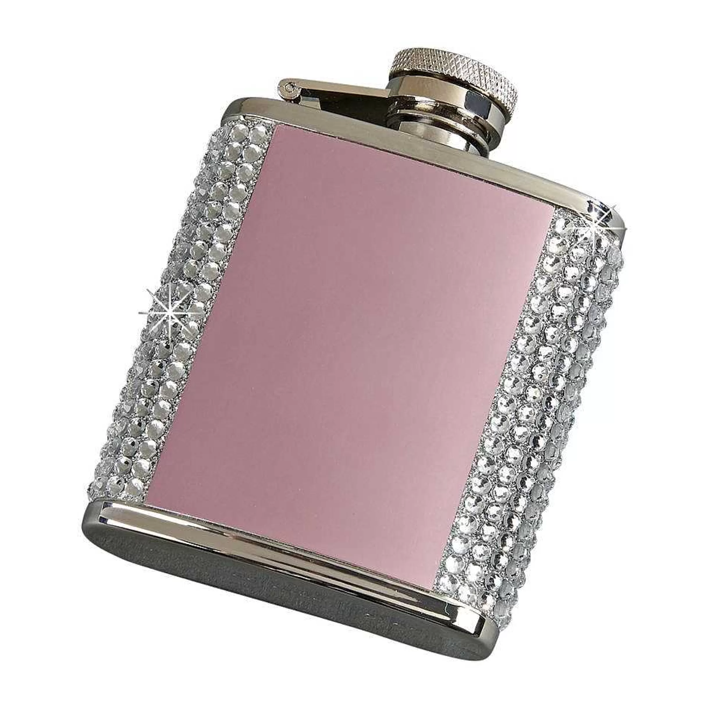 Creative Gifts International White Crystal Flask With Pink Panel Outlet