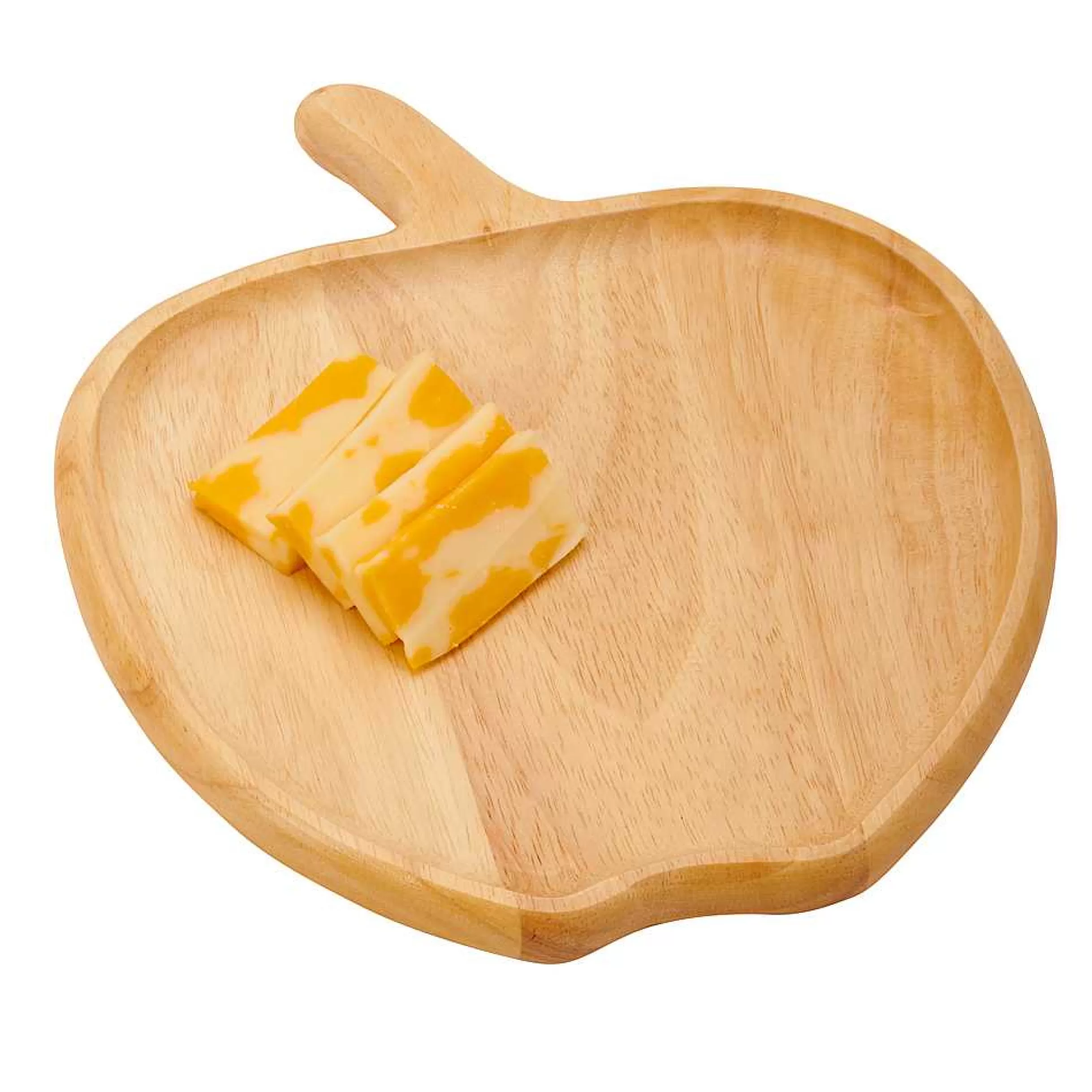 Creative Gifts International Wood Apple Dish, 9" X 8" X .75" Hot