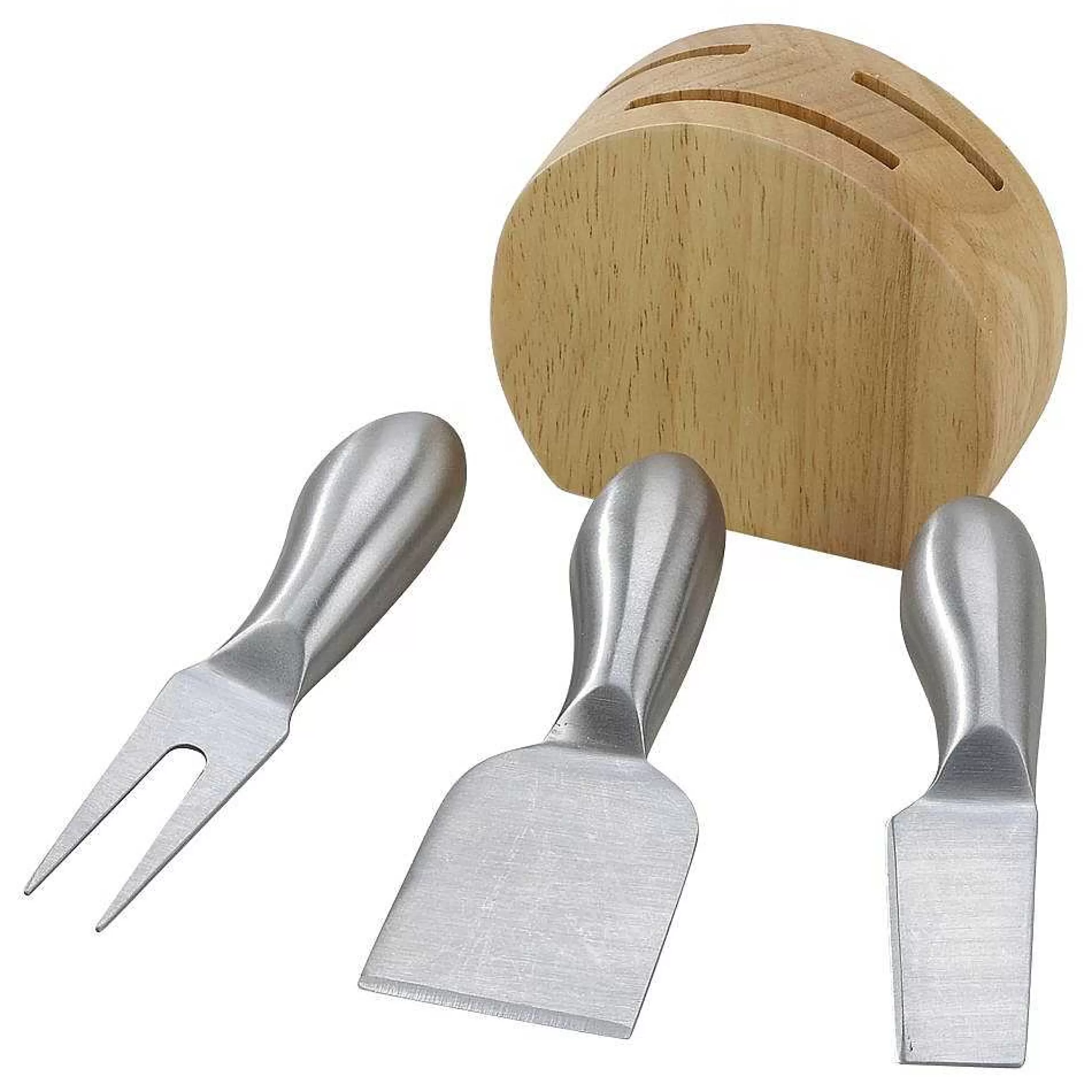 Creative Gifts International Wood Block With 3 Stainless Steel Handled Cheese Utensils Best Sale