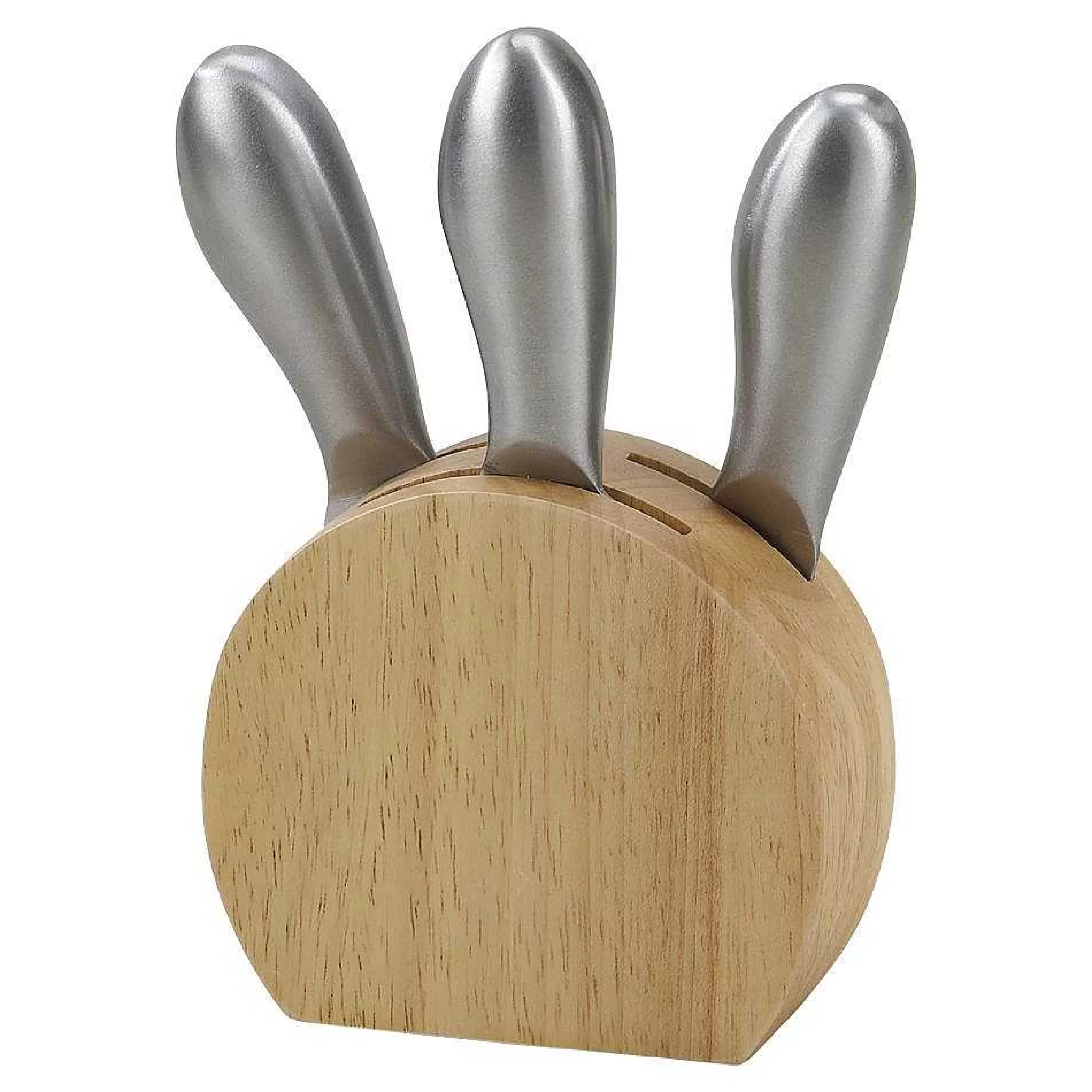 Creative Gifts International Wood Block With 3 Stainless Steel Handled Cheese Utensils Best Sale